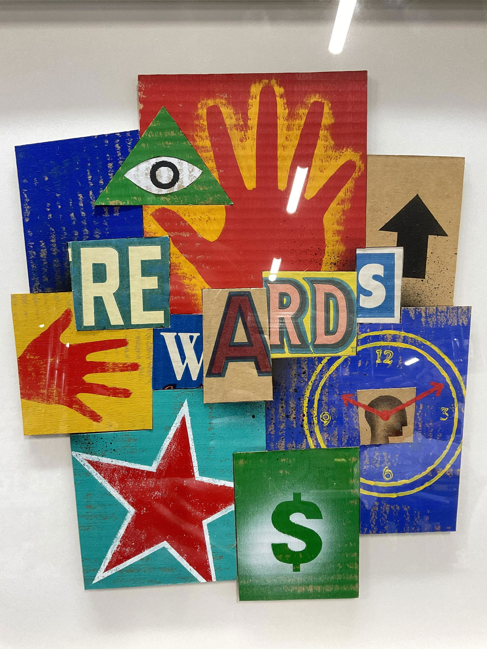 Framed Mixed Media Painted Graffiti Art (1 of 11)