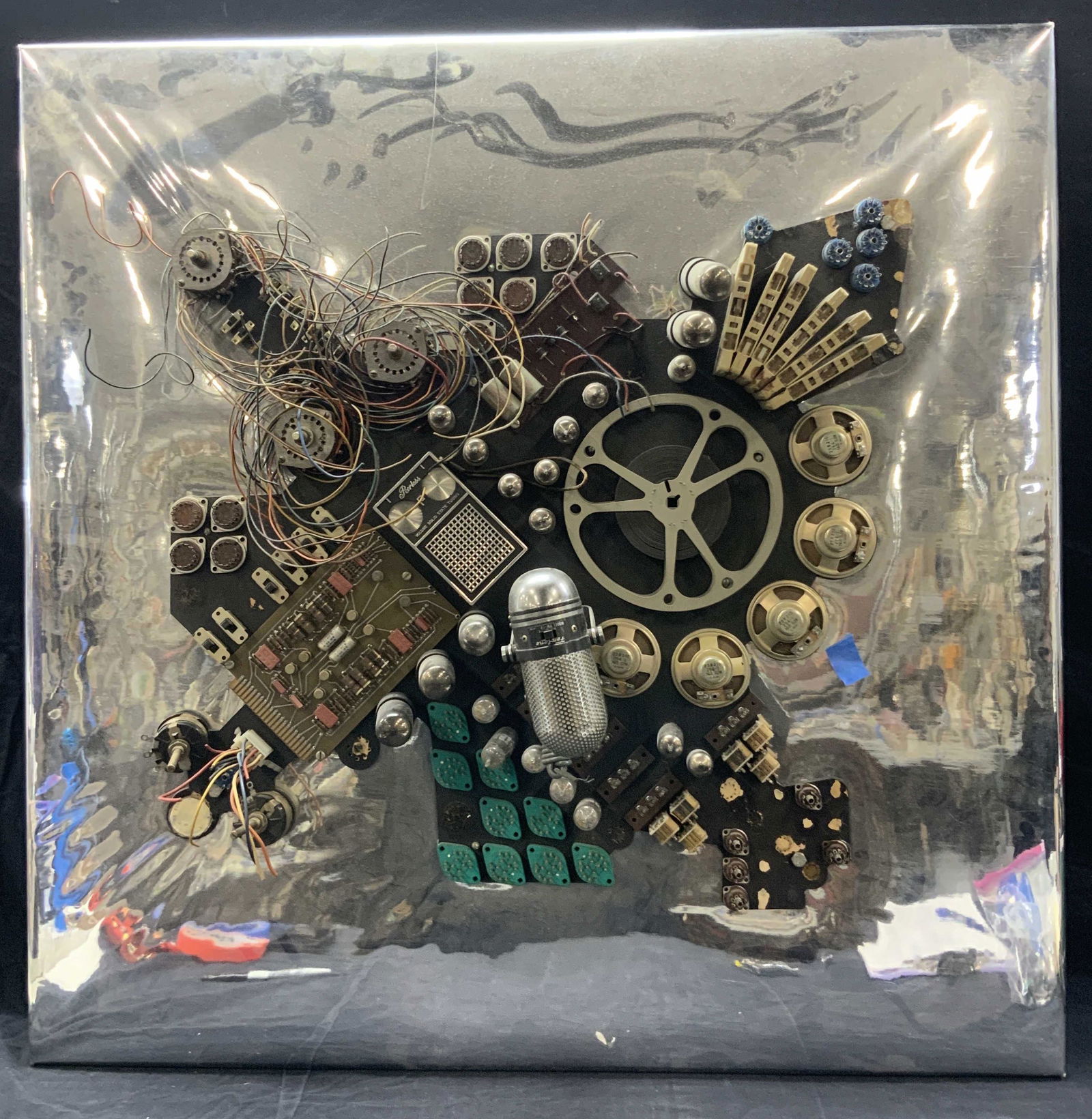 SAM LOPATA Signed W.J.Z. Assemblage Wall Sculpture (1 of 11)