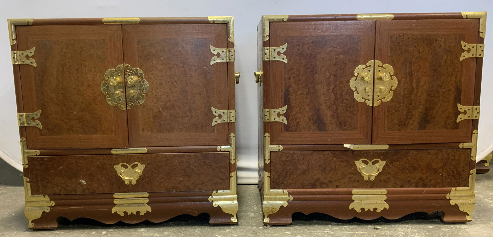 Vintage Pair Empire / Campaign Style Nightstands (1 of 10)