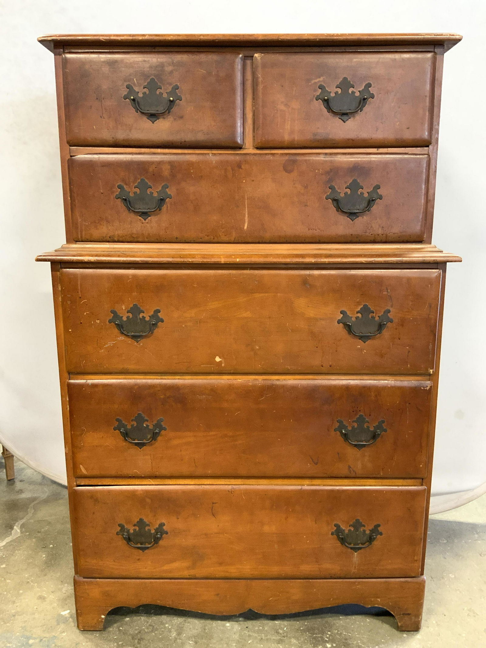 NATHAN HALE Vintage Tallboy 6 Drawer Dresser (1 of 9)