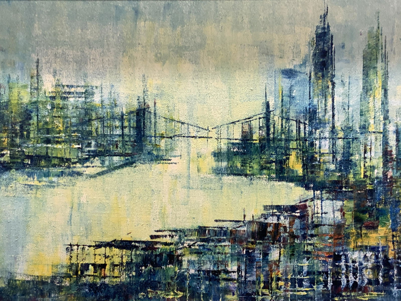 H.HAYDEN Signed Abstract City Scape Painting (1 of 10)