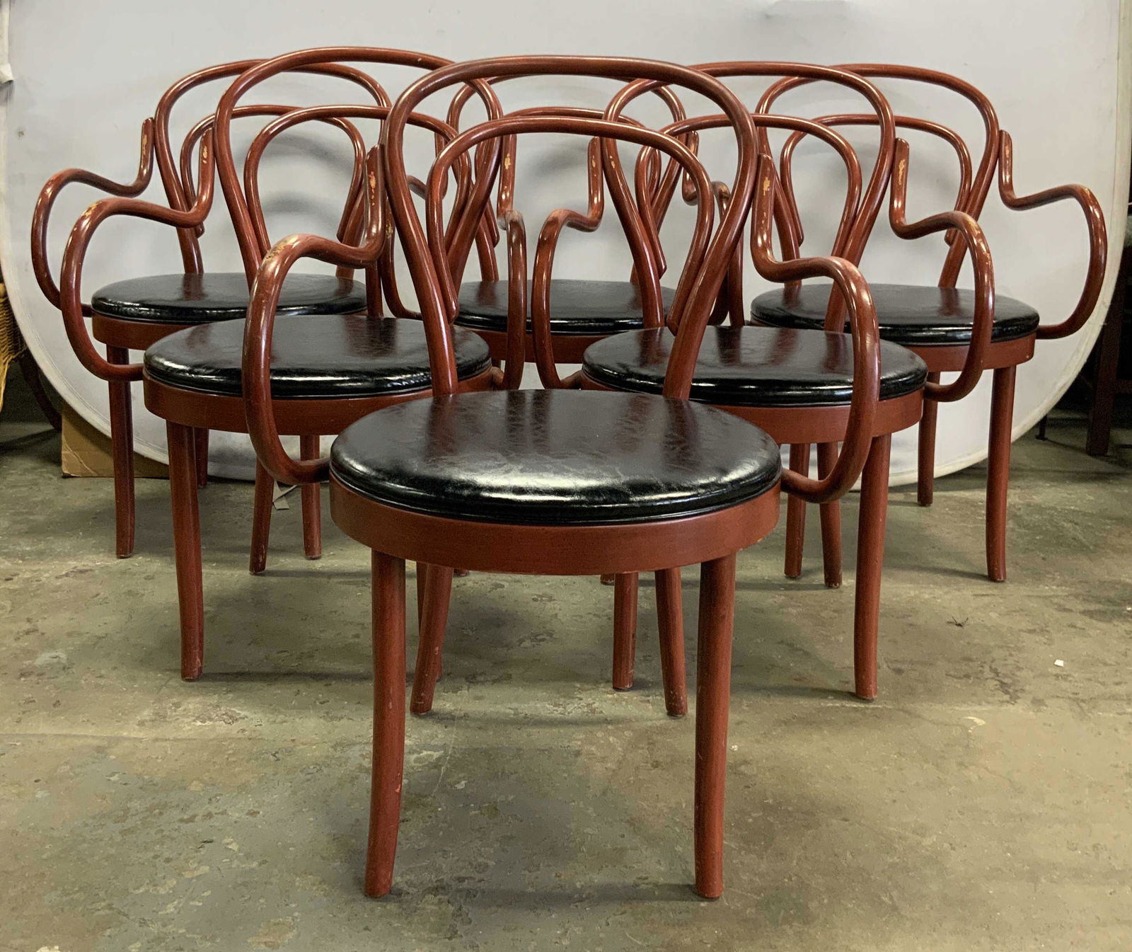Set Of Six 6 Shelby Williams Bentwood Chairs