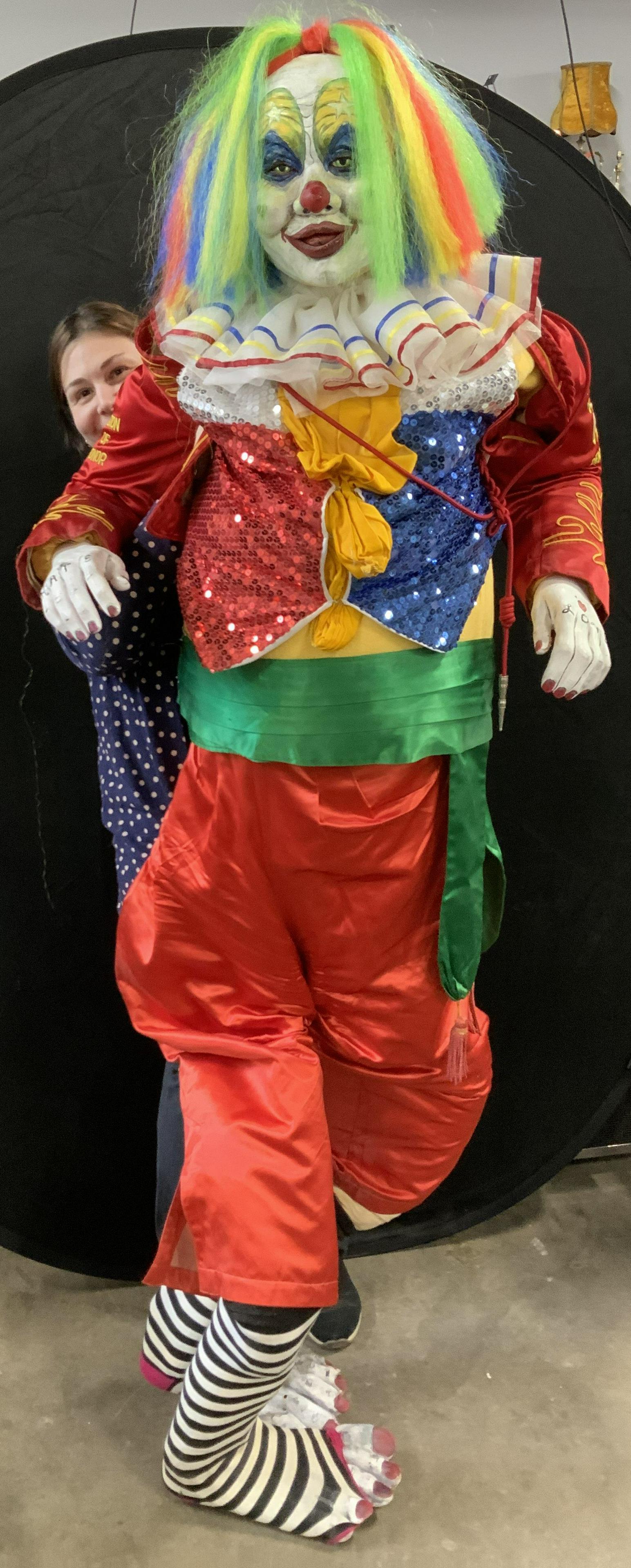 Oversized Handmade & Painted Halloween Clown 6ft+ (1 of 13)