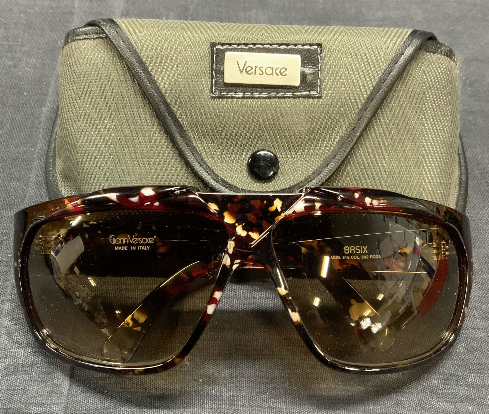 Vintage VERSACE Sunglasses & Case Italy (1 of 8)