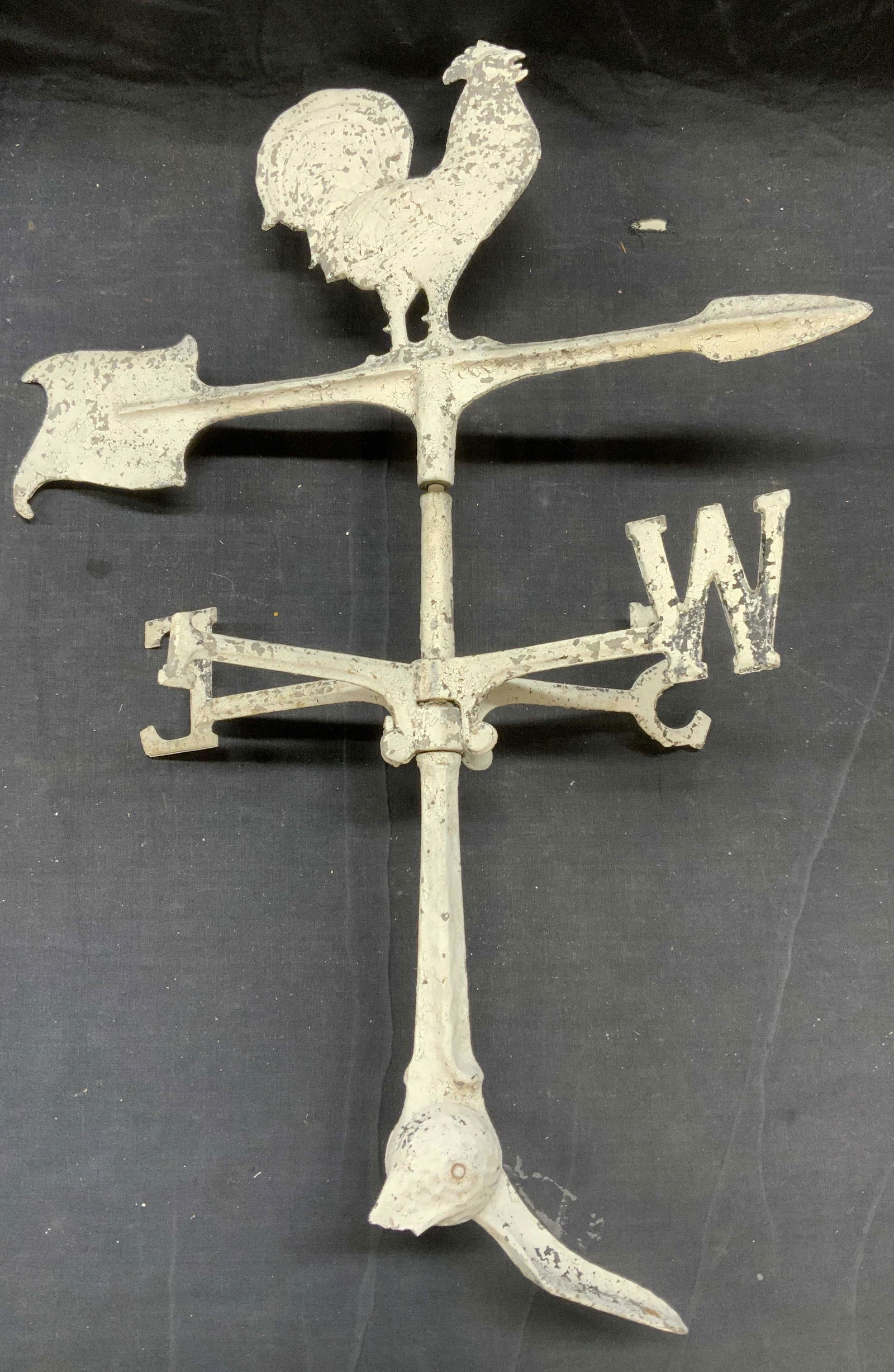 Vintage White Metal & Iron Weathervane (1 of 8)