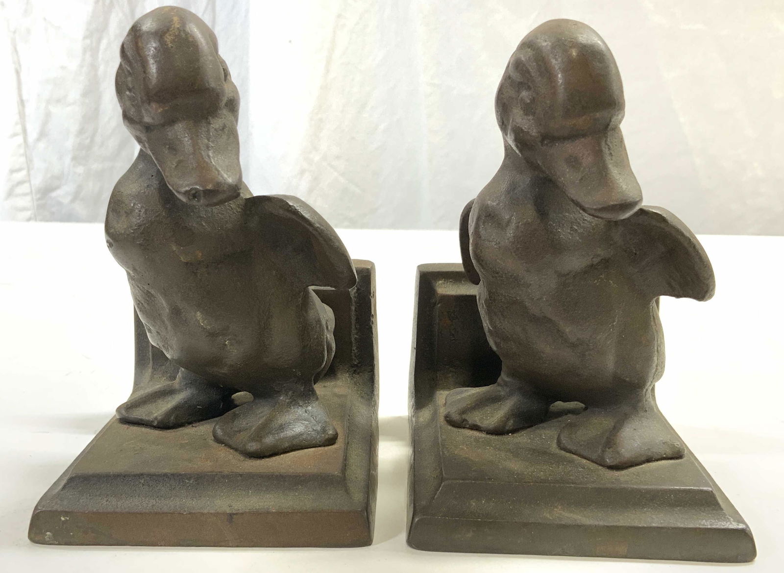 Pair Antique Iron Duck Bookends (1 of 8)