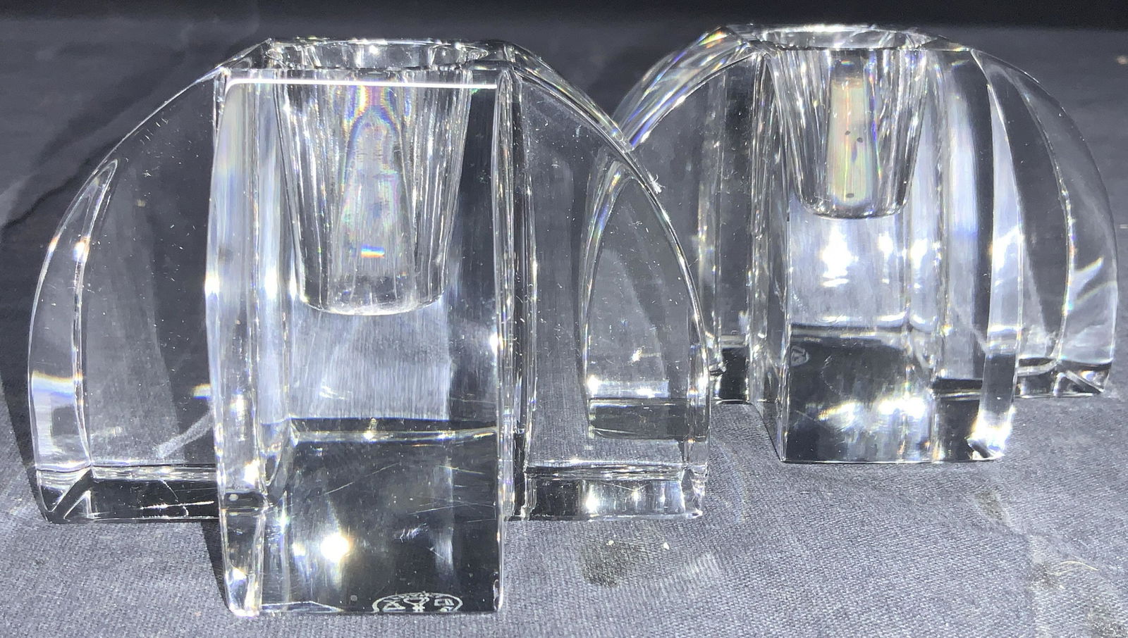 Pair BACCARAT Crystal Candle Holders (1 of 6)