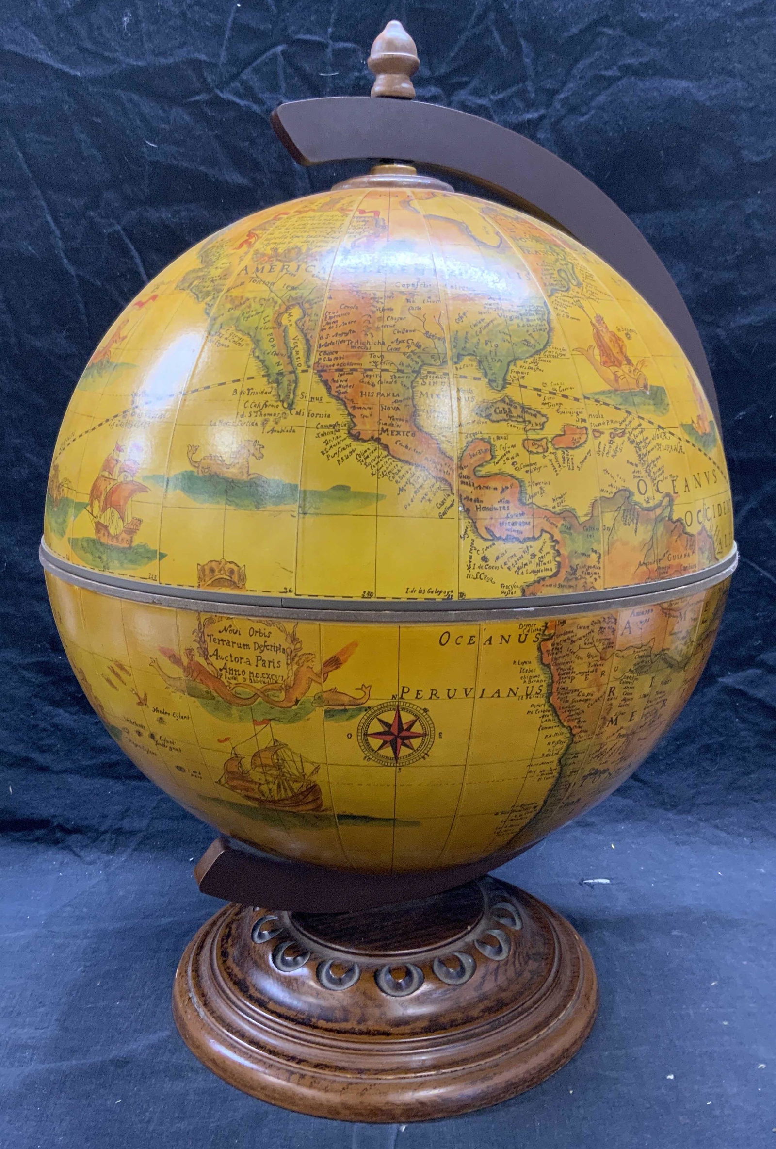 Vintage Wood Tabletop Glob Bar Italy (1 of 9)