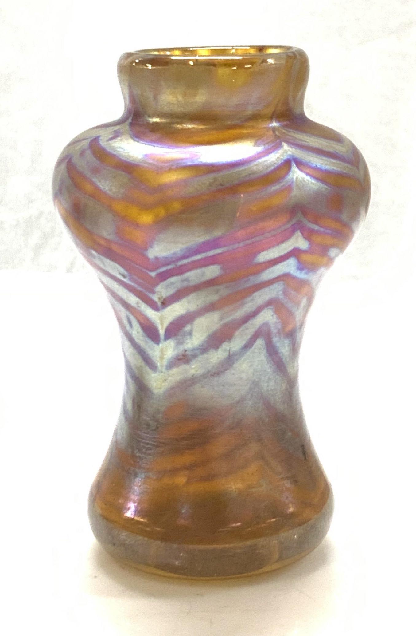 Favrile Style Iridescent Art Glass Bud Vase (1 of 6)