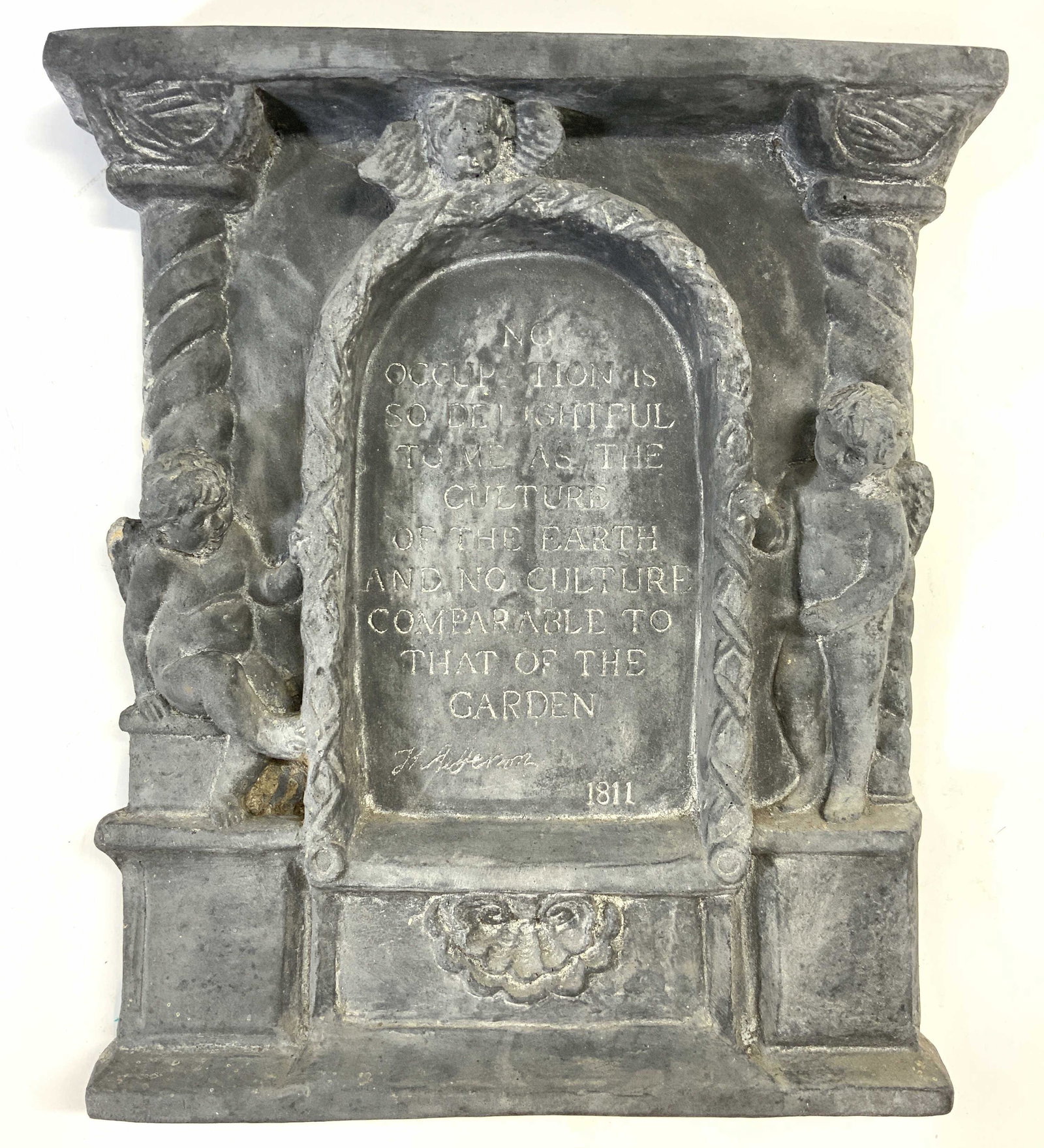 HEN FEATHERS Cement Religious Wall Hanging (1 of 9)