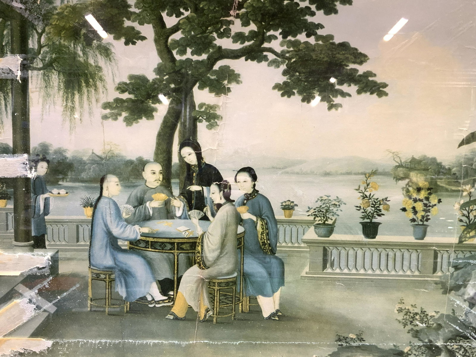 Vintage Framed Chinese Lithograph (1 of 9)