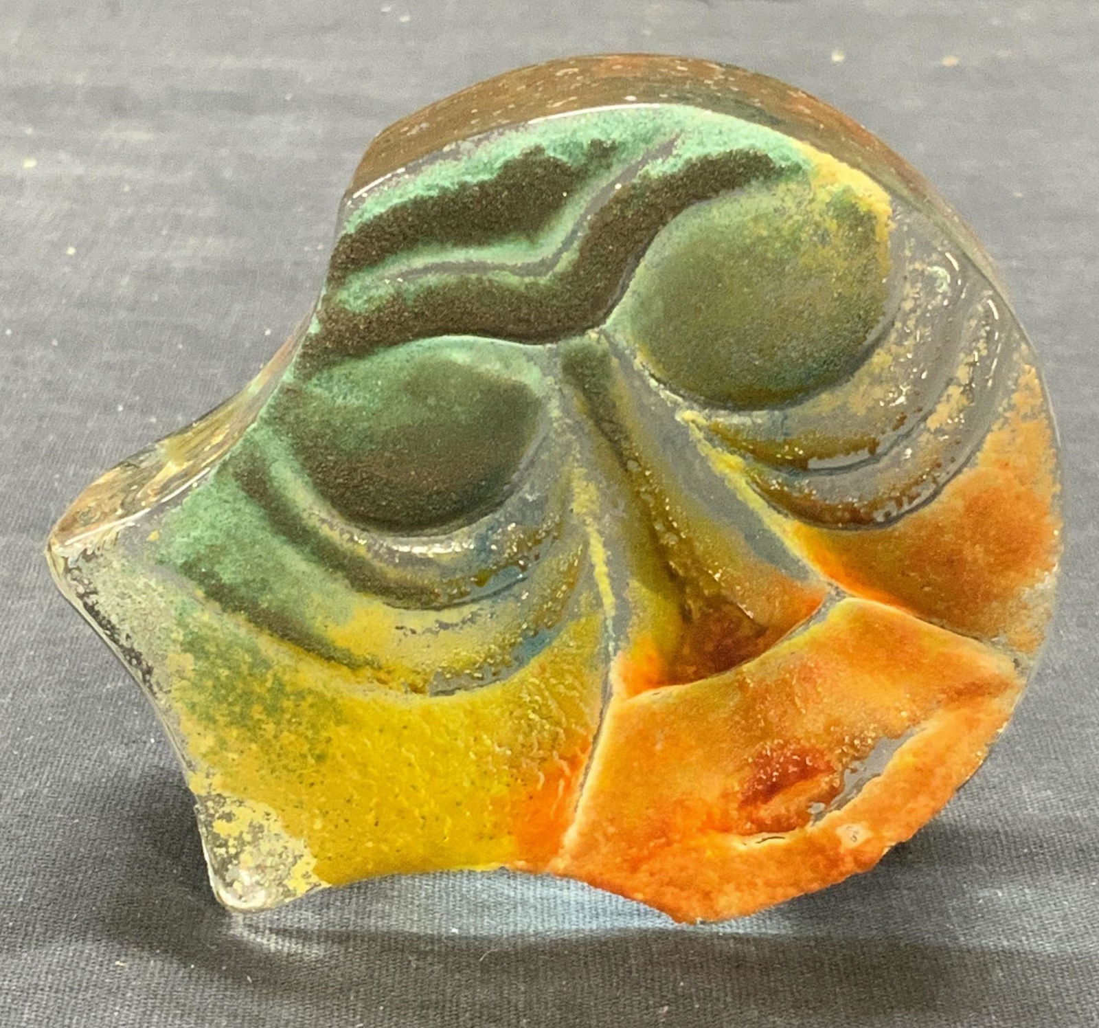 Signed Figural Art Glass Paperweight (1 of 6)