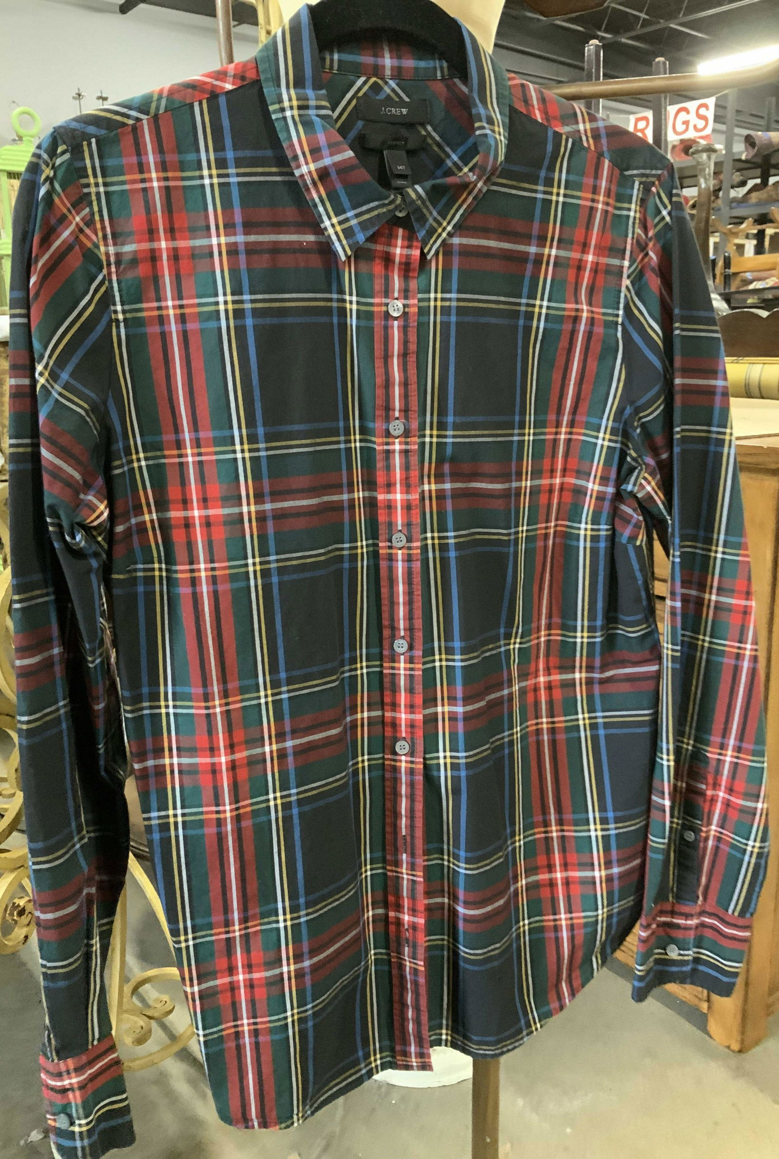 J. Crew Plaid Cotton Button Down Shirt (1 of 7)