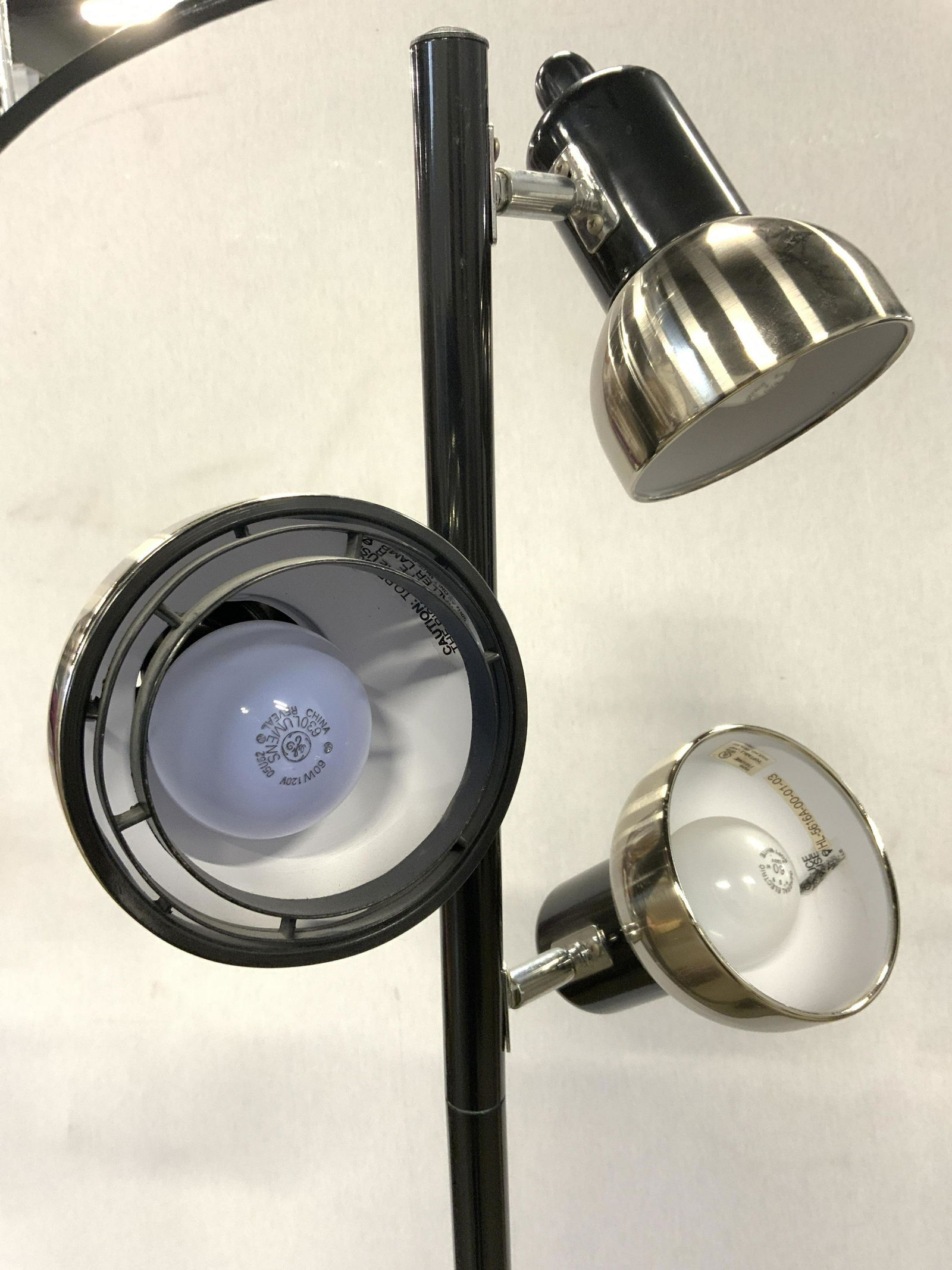 Vintage Black Toned Metal Floor Lamp (1 of 9)