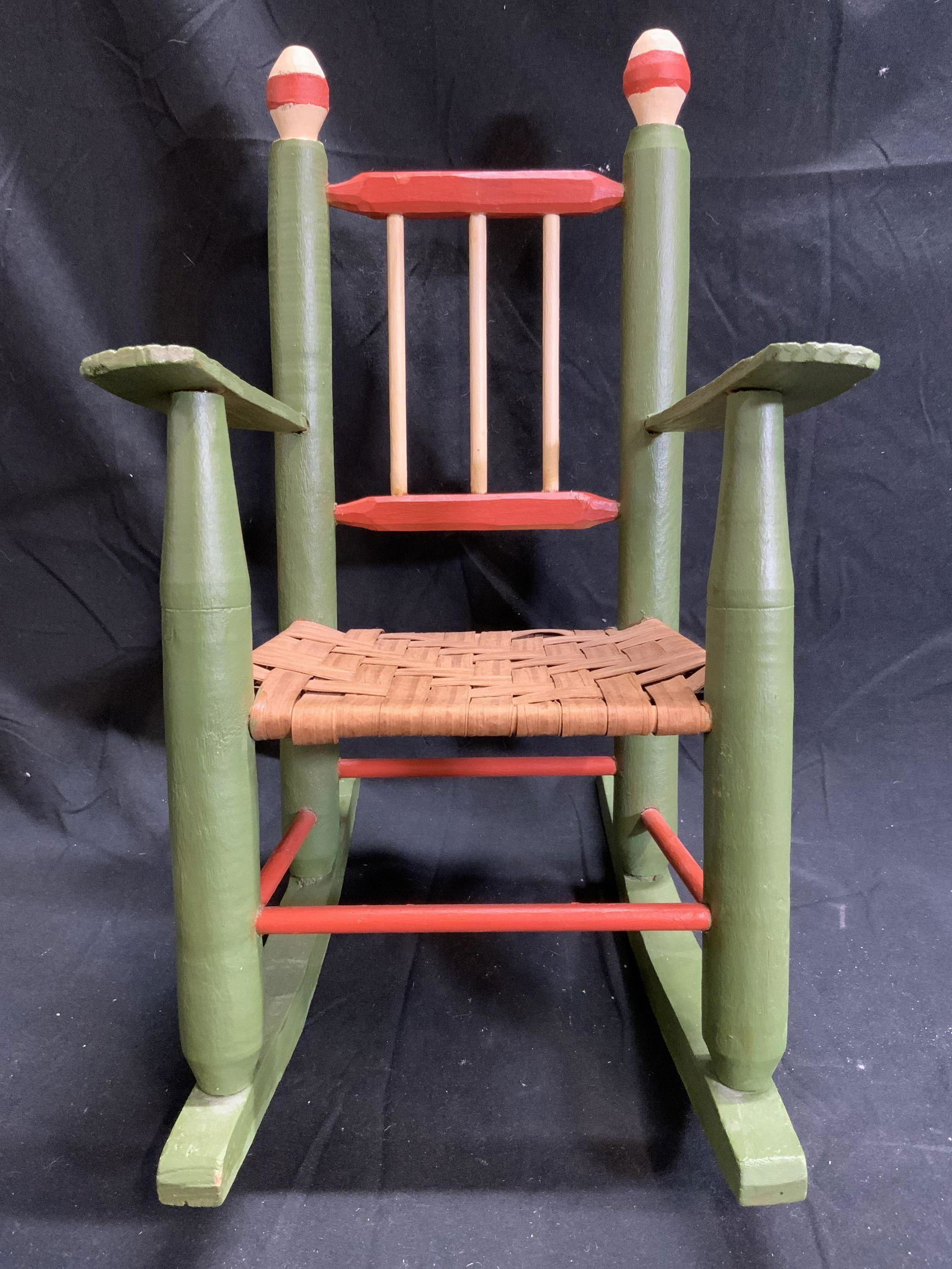 Vintage Wooden Doll Rocking Chair (1 of 7)