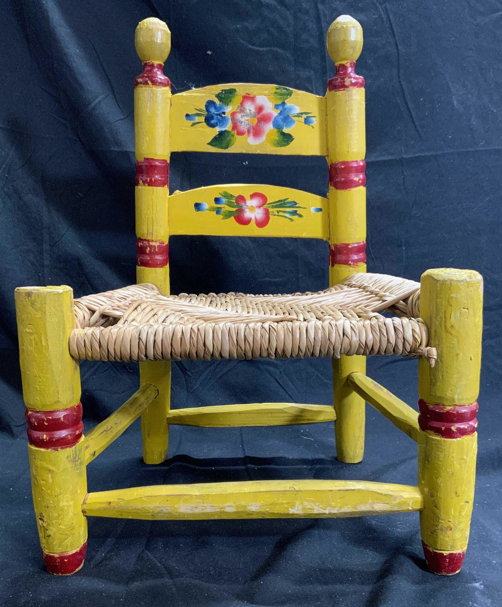 Vintage Handcrafted Wooden Doll Side Chair (1 of 8)