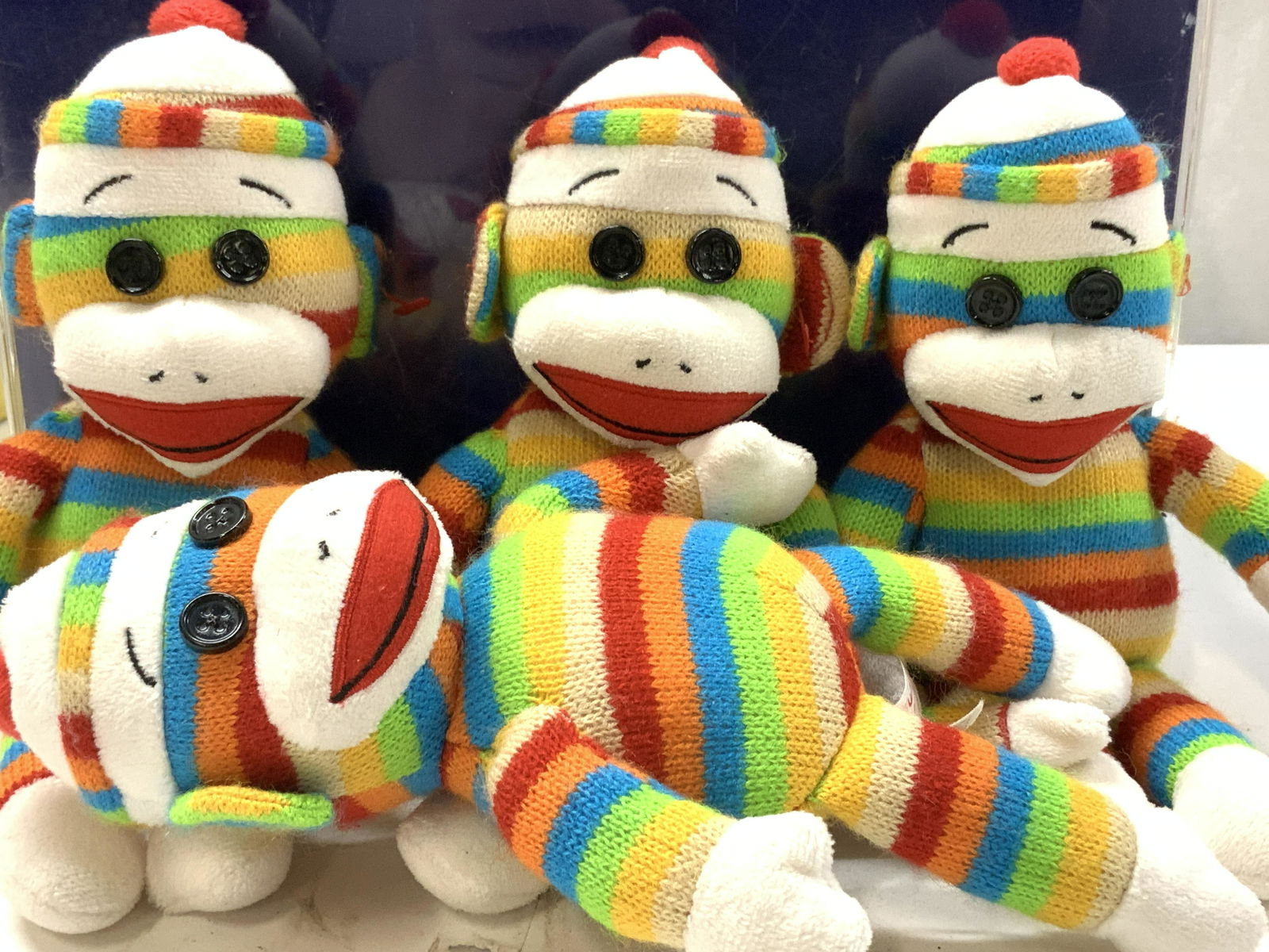 Group 4 TY Rainbow Monkeys Stuffed Toys (1 of 6)