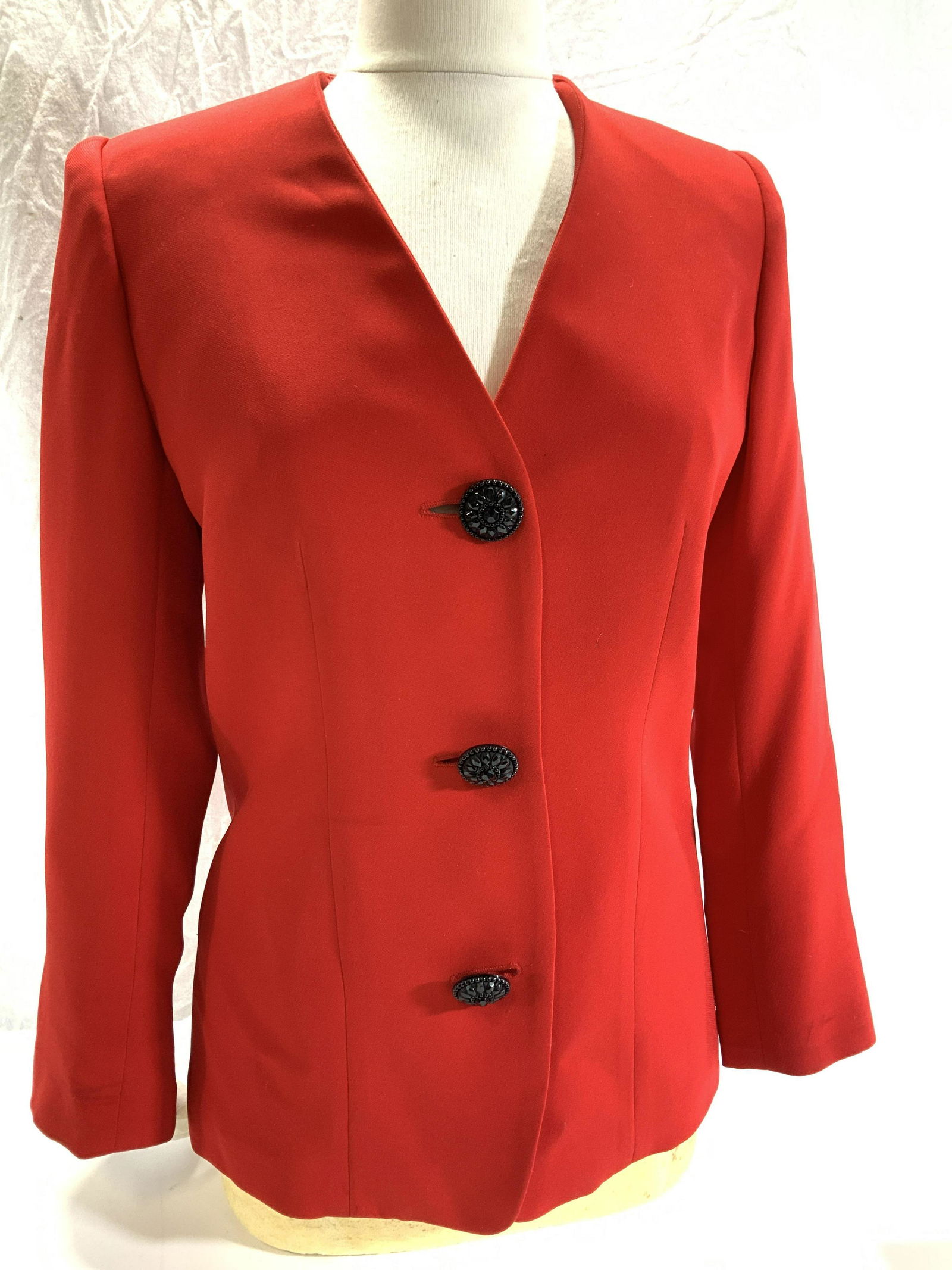 Badgley MISCHKA Acetate Polyester Red Blazer (1 of 7)