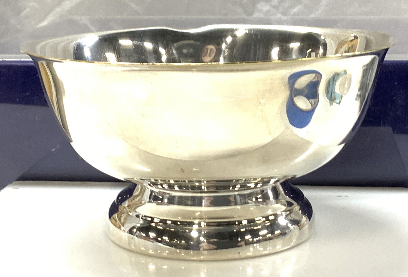 Paul Revere Style Silver Plated Footed Bowl (1 of 6)