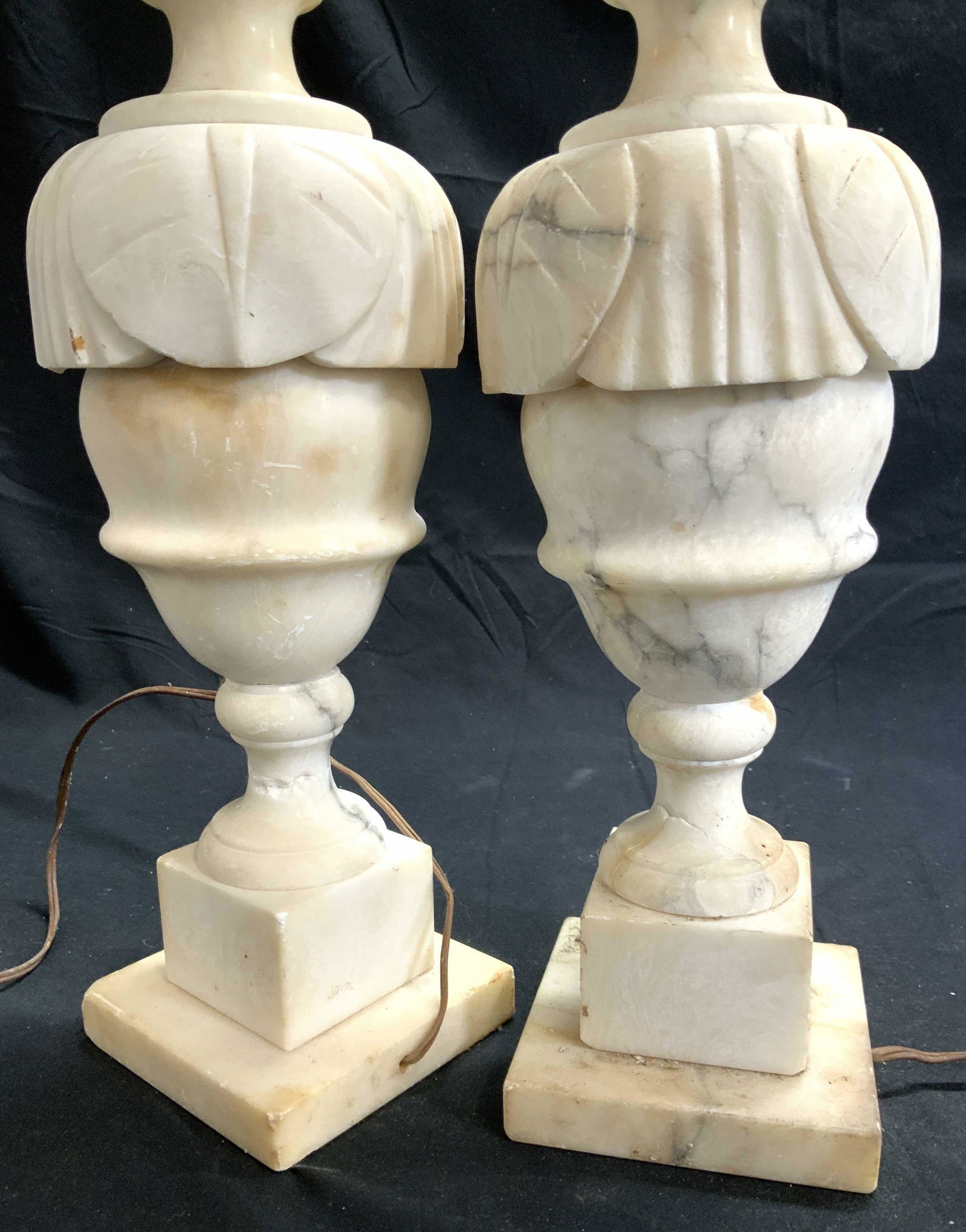 Pair Natural Stone Vintage Table Lamps (1 of 8)