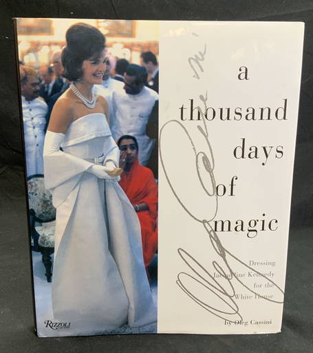 Oleg Cassini Book, Dressing Jackie Kennedy, Signed