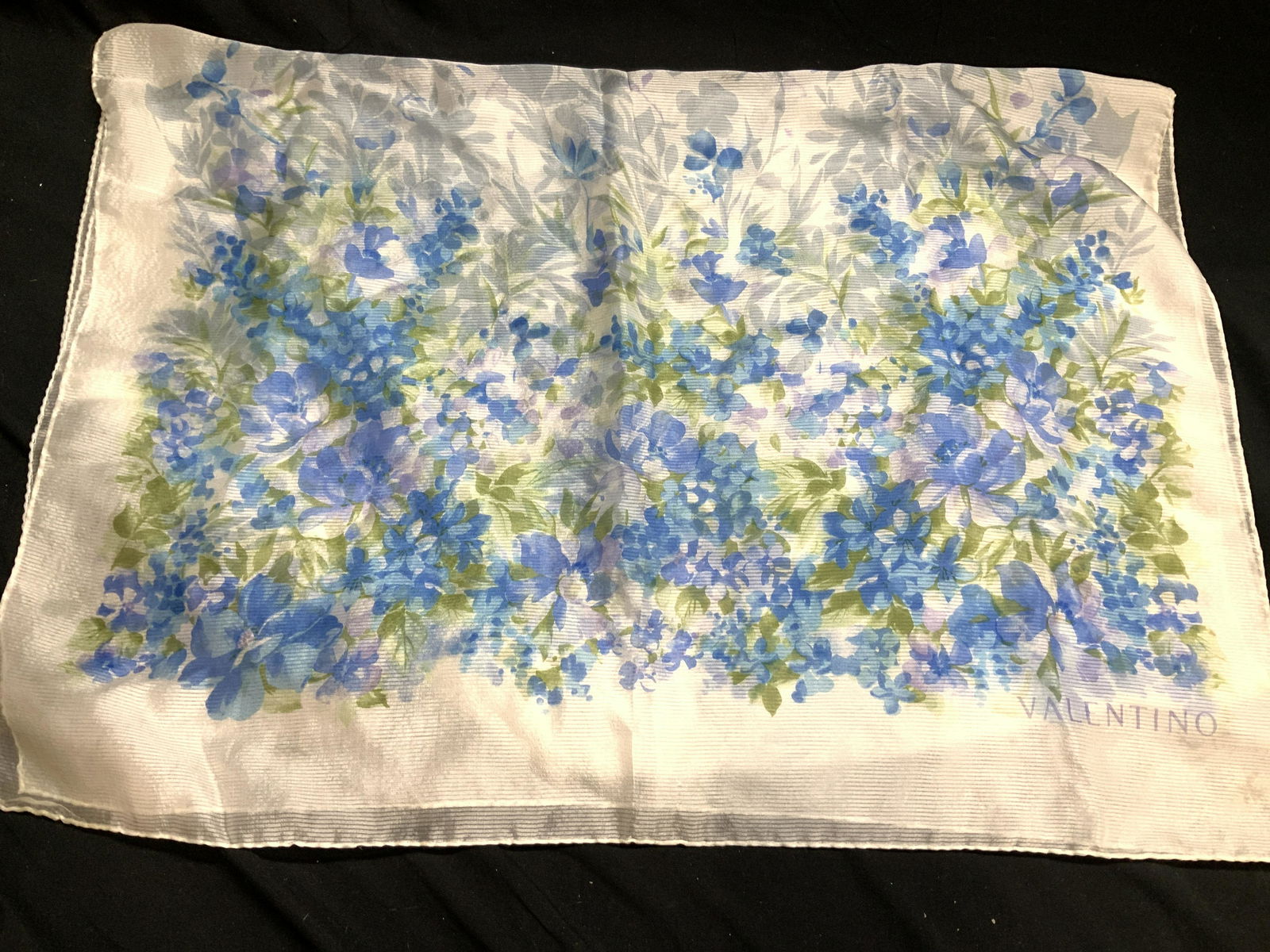 VALENTINO Silk Hand Rolled Scarf, Italy (1 of 7)