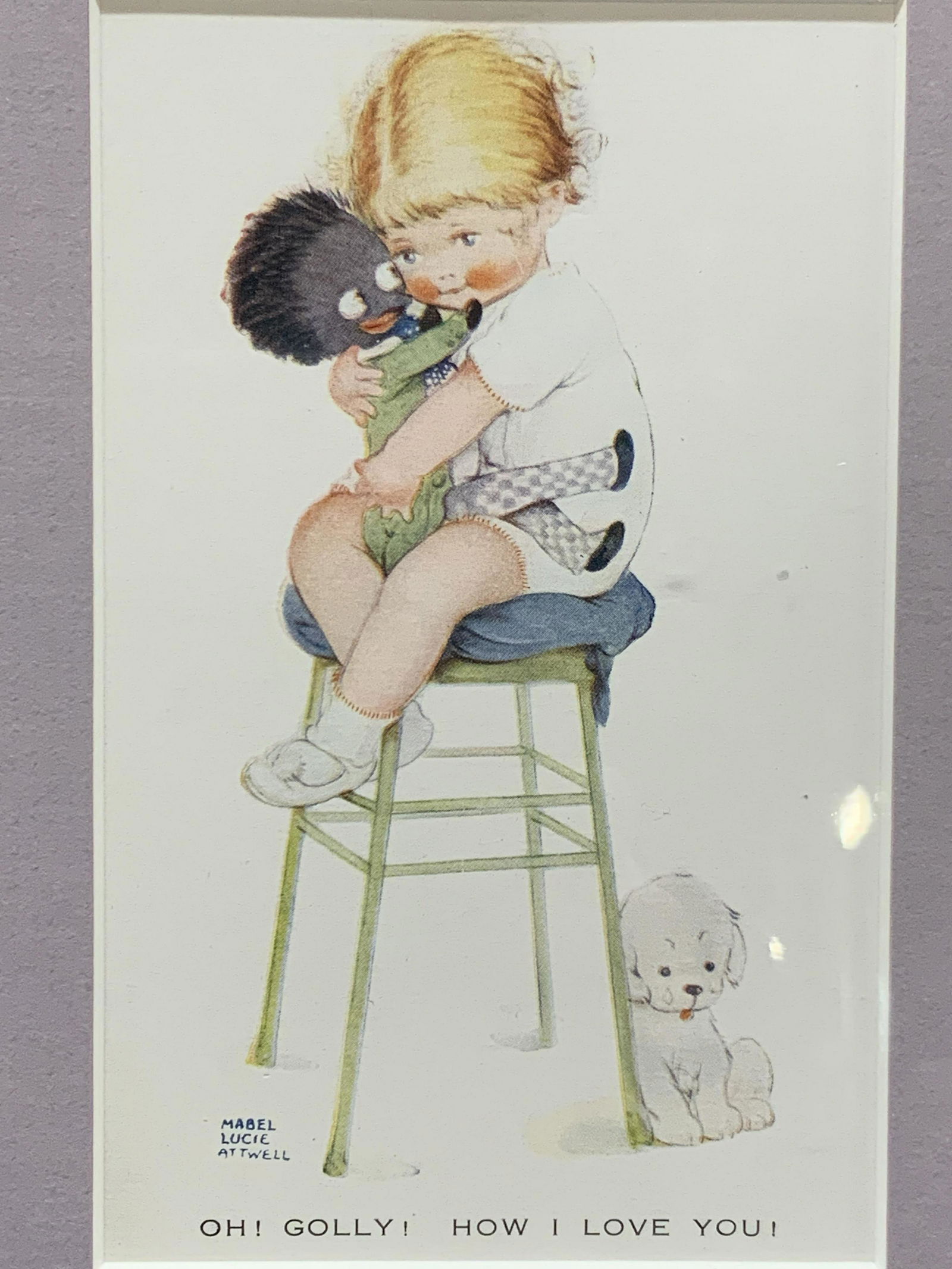 Mabel Lucie Attwell Child & Doll Framed Litho (1 of 8)