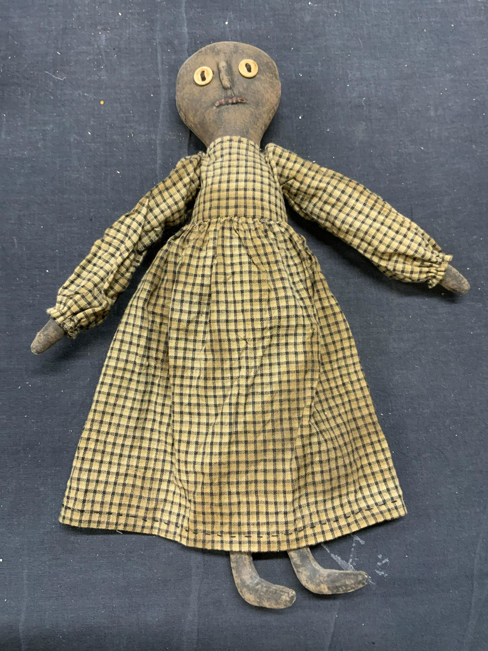Vintage Hand Made Fabric Rag Doll (1 of 6)