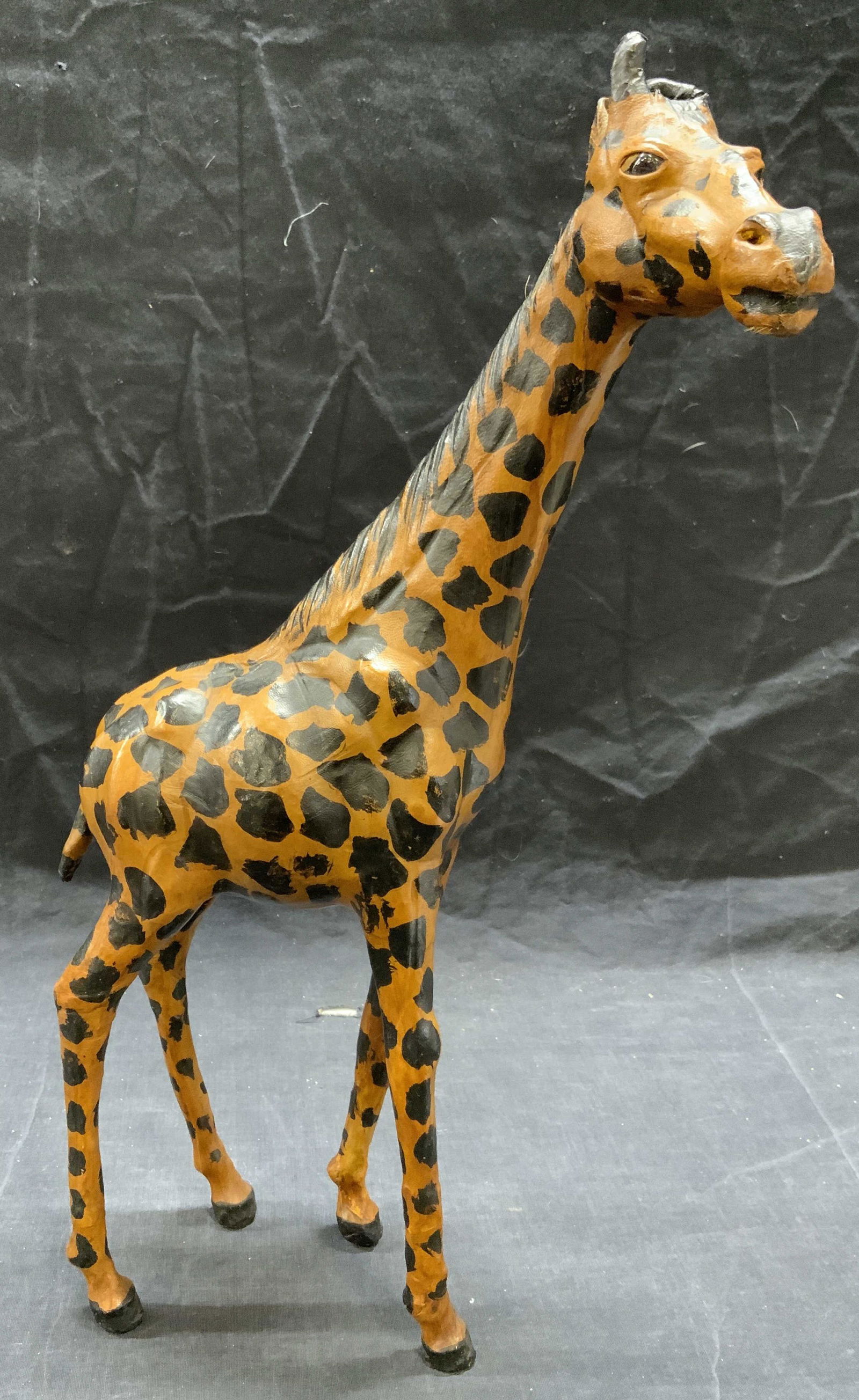 Vintage Hand Painted Leather Giraffe Figural (1 of 7)