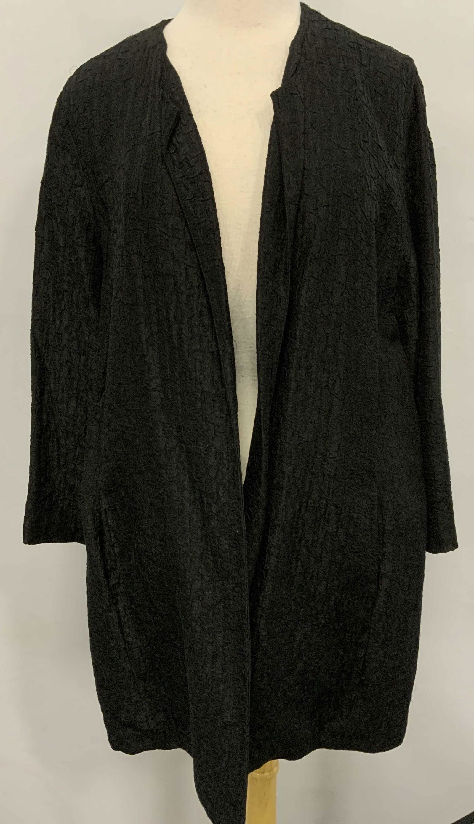 EILEEN FISHER Black Silk & Linen Jacket (1 of 6)