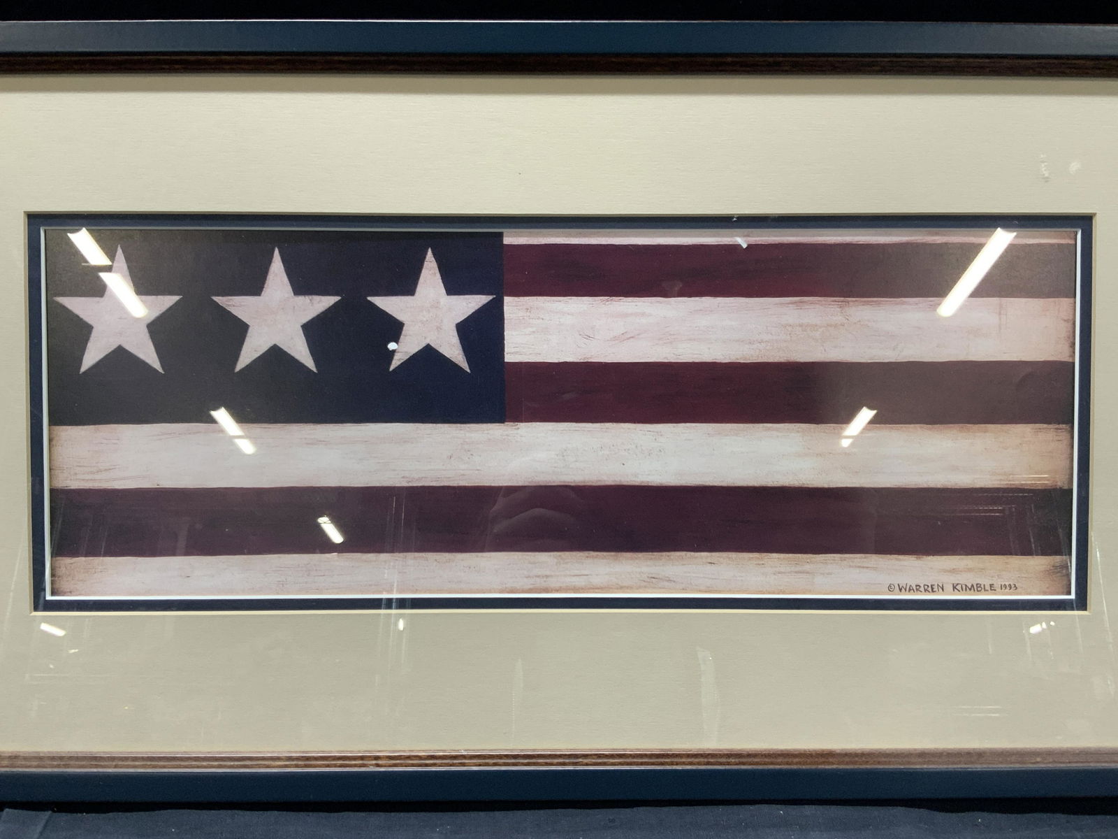 Warren Kimble 1993 American Flag Litho (1 of 8)