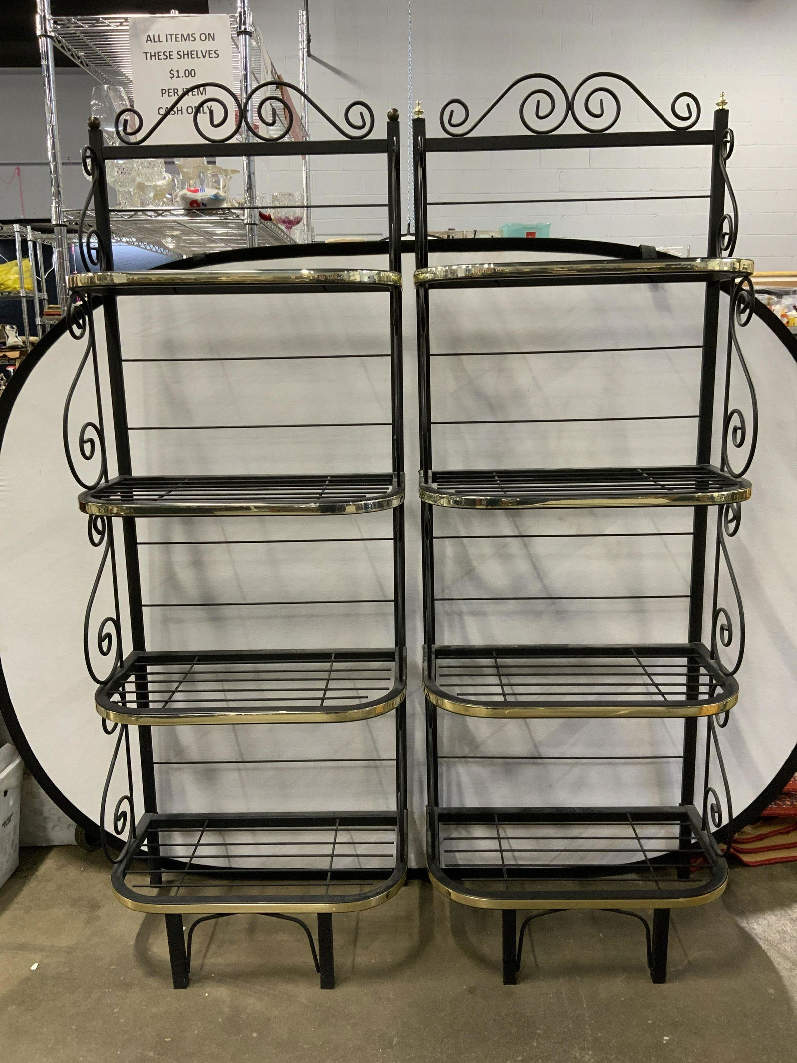 Pair MIAMI METAL Black Wire Bakers Racks (1 of 9)