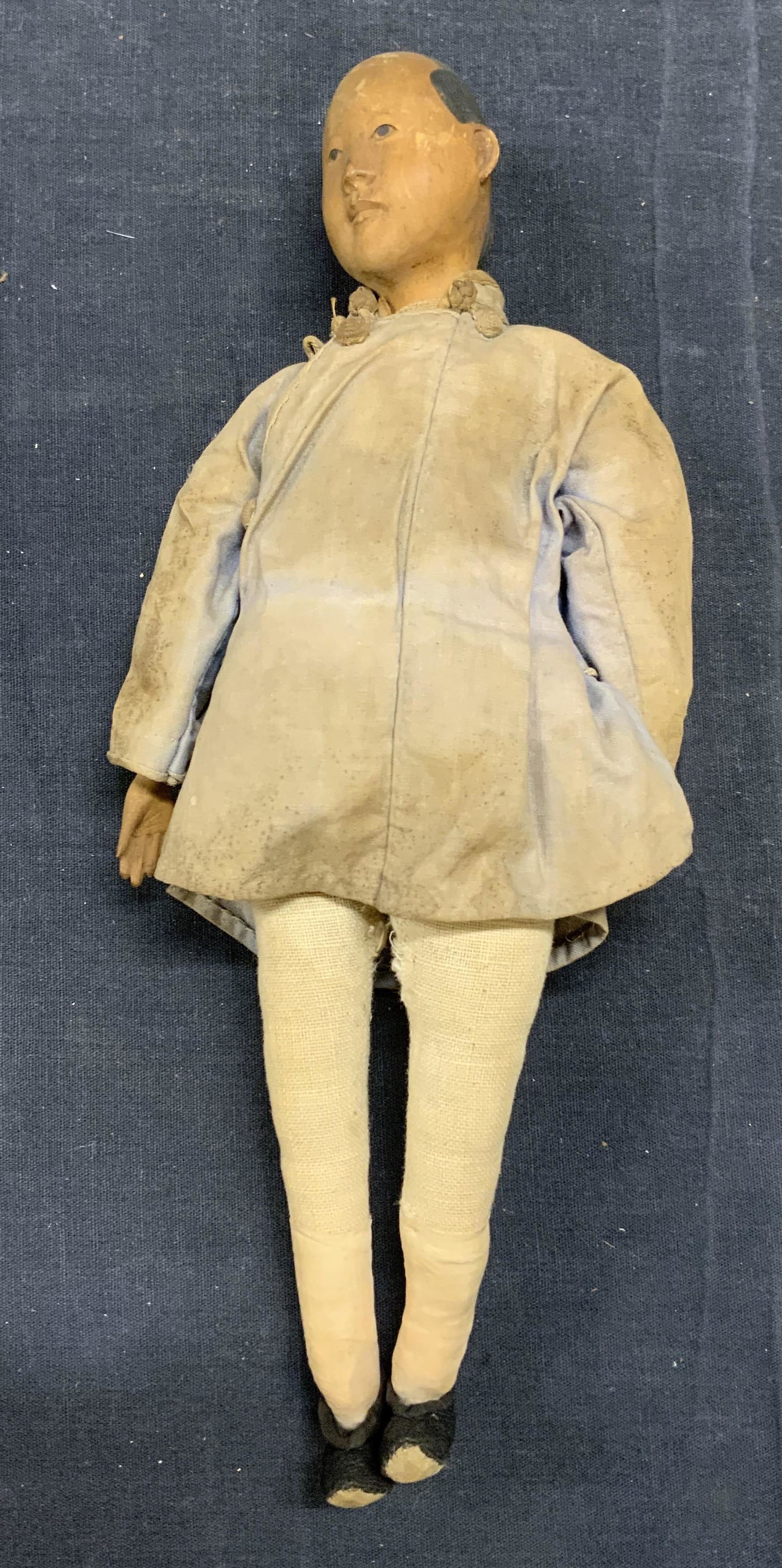 Antique Hand Made Asian Man Rag Doll (1 of 6)