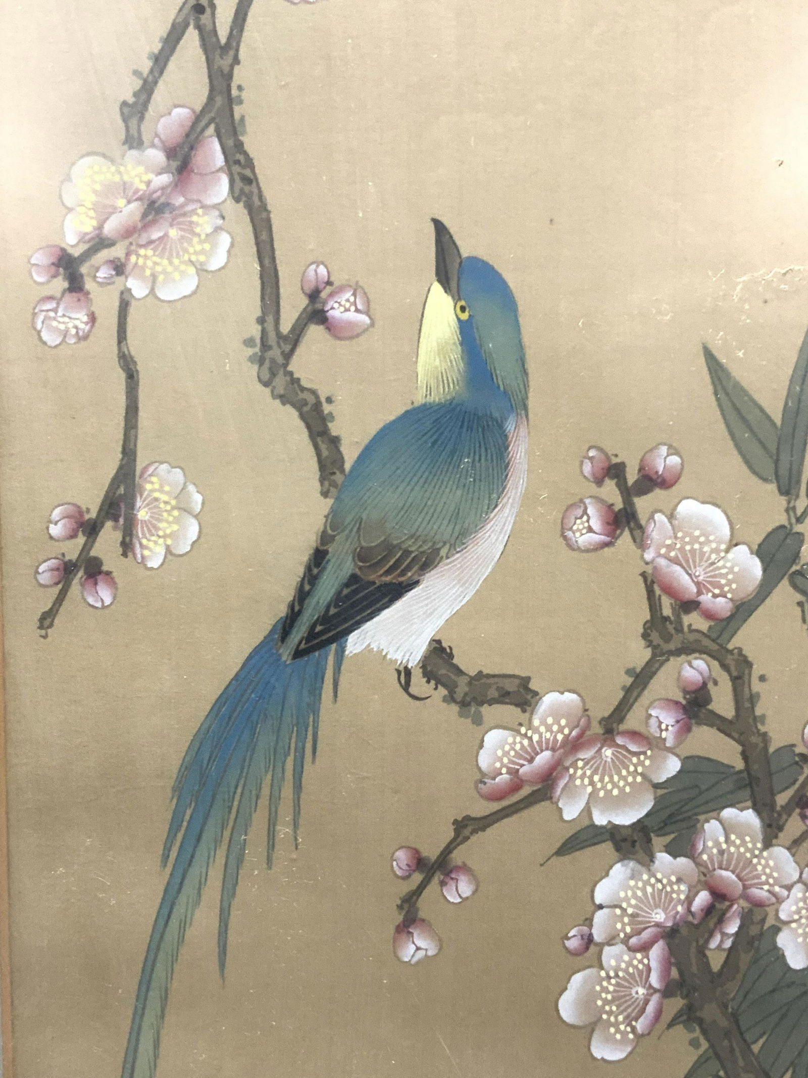 Stamped Asian Cherry Blossom & Bird Litho (1 of 10)