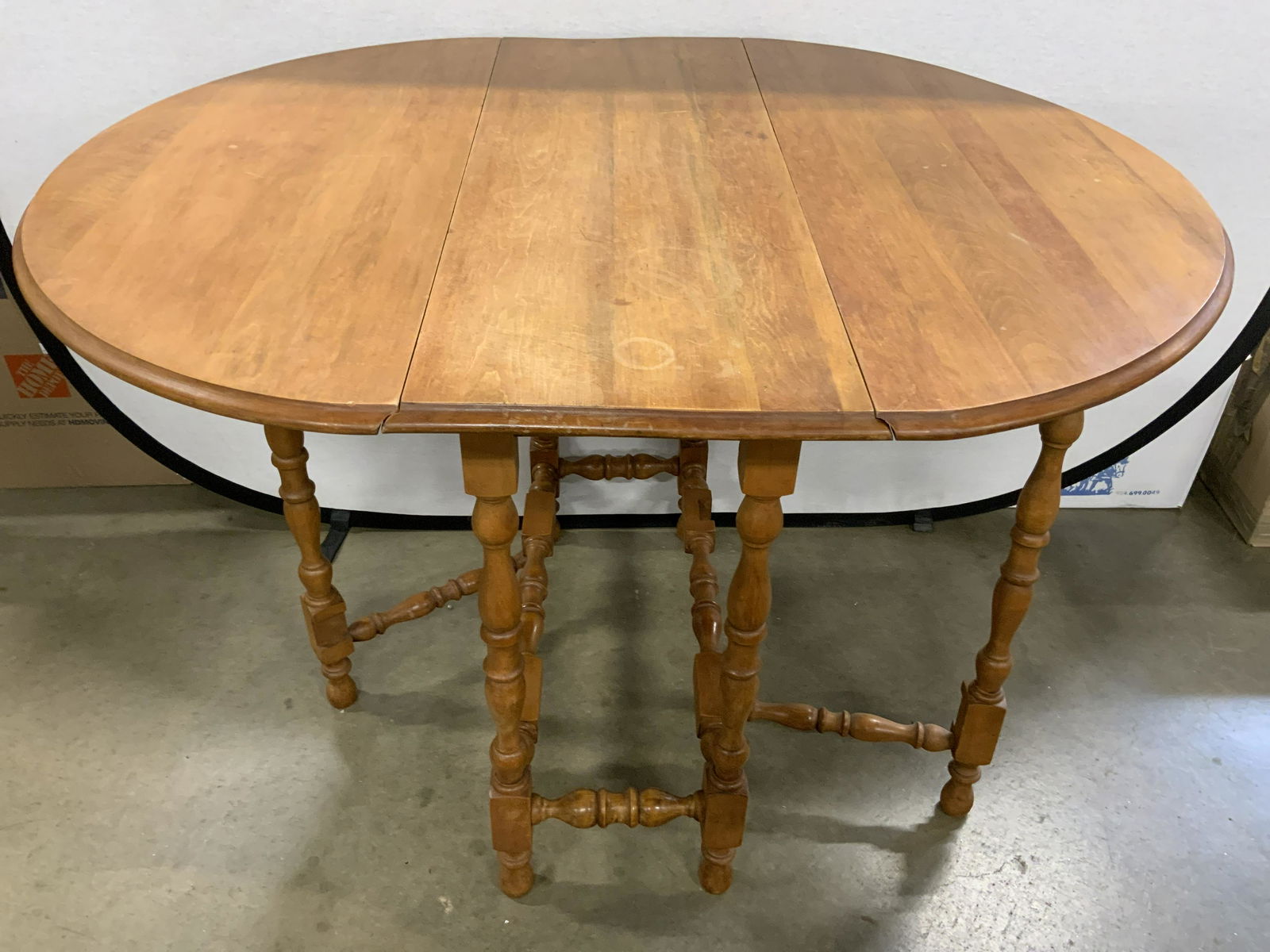 Vintage Wooden Gate Leg Dining Table (1 of 7)