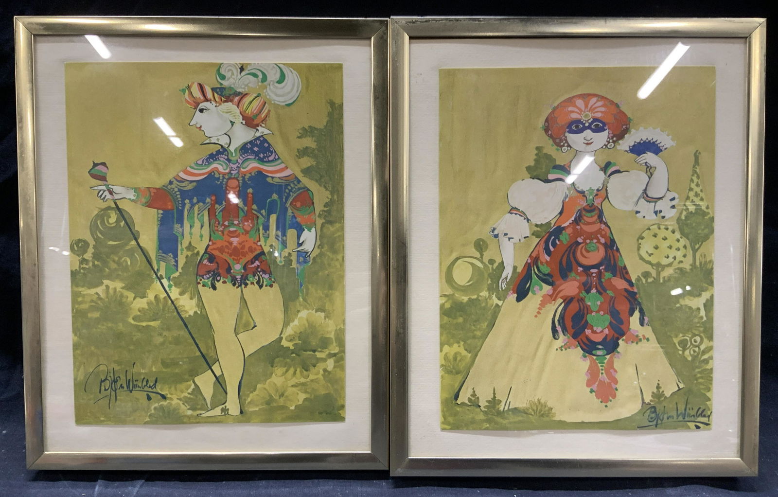 2 Bjorn Wiinblad Aristocrats Lithographs (1 of 9)