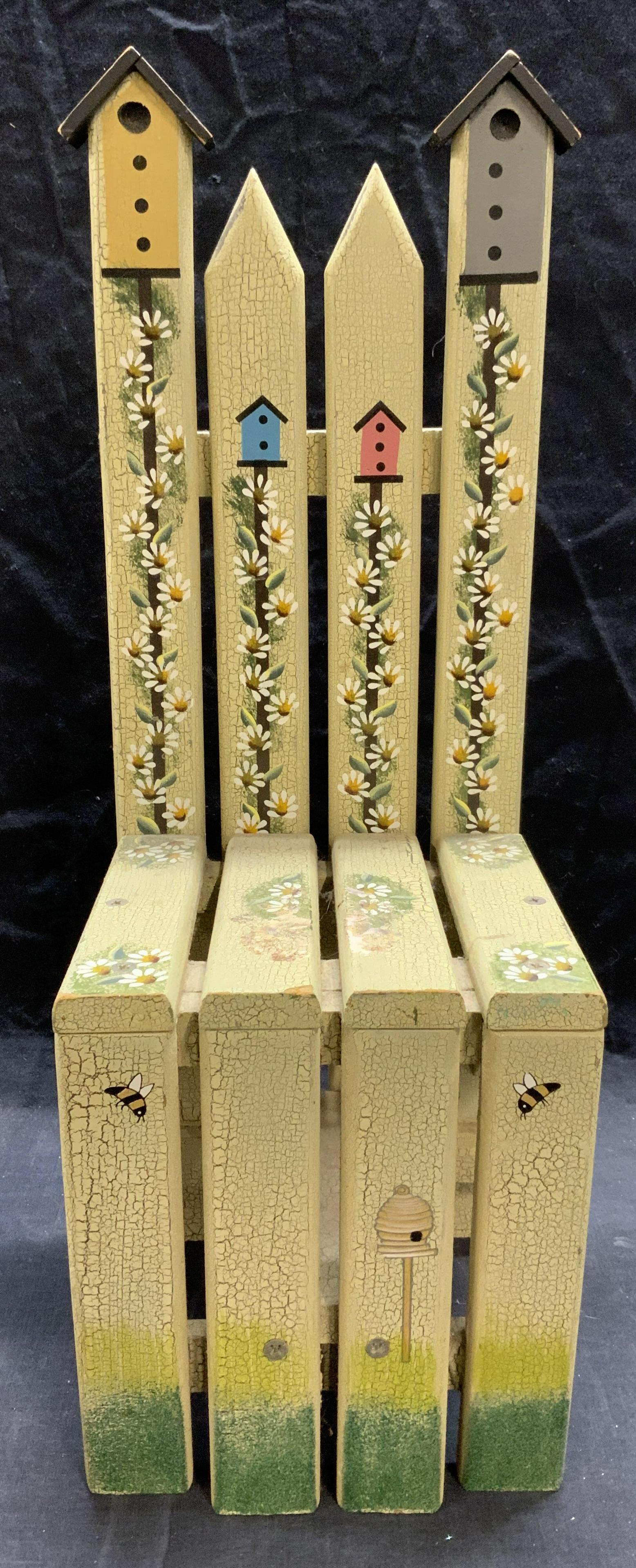 Vintage Hand Painted Wooden Doll Chair (1 of 8)