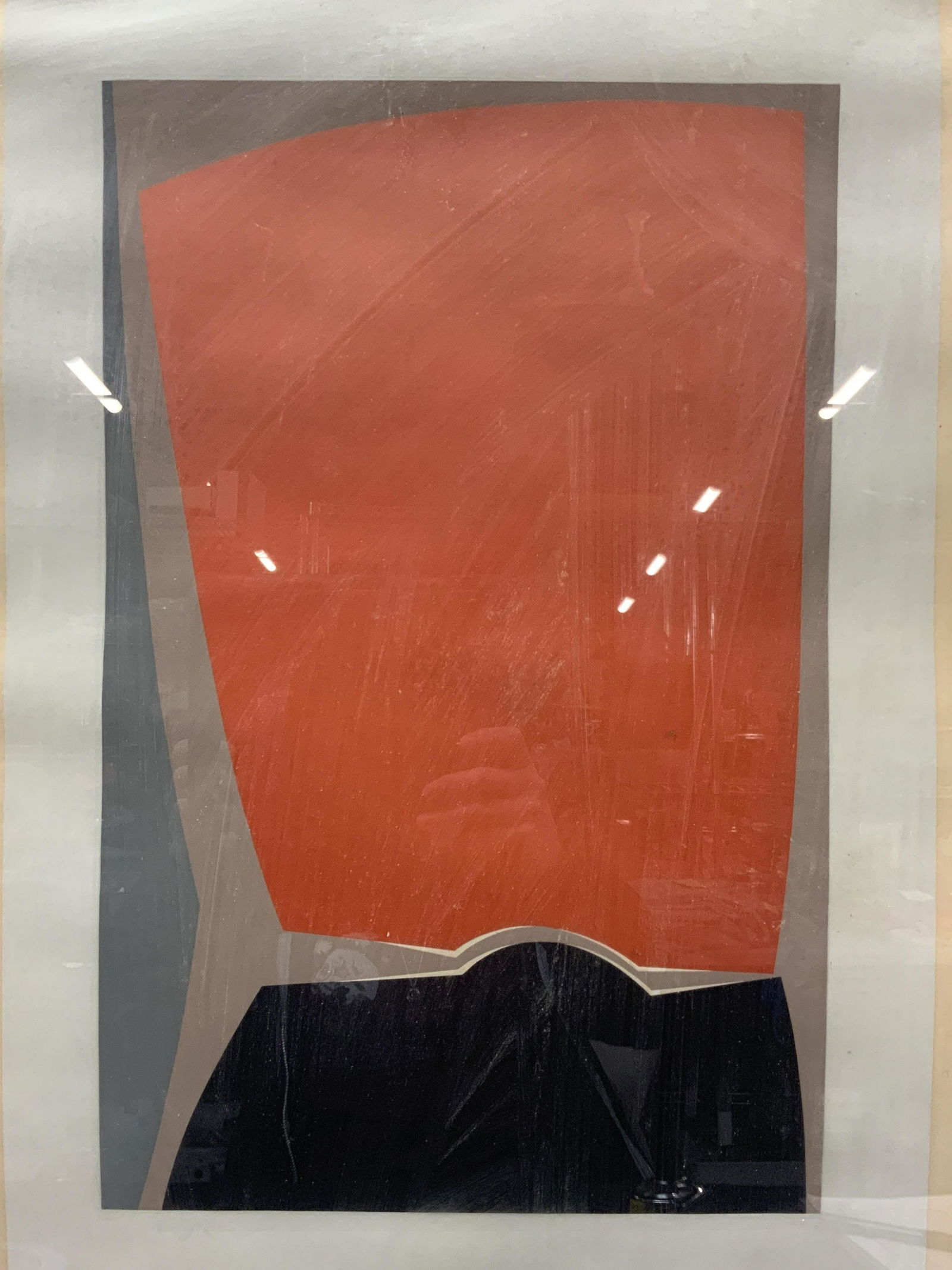 Signed Abstract Colored Blocked Silk Screen (1 of 11)