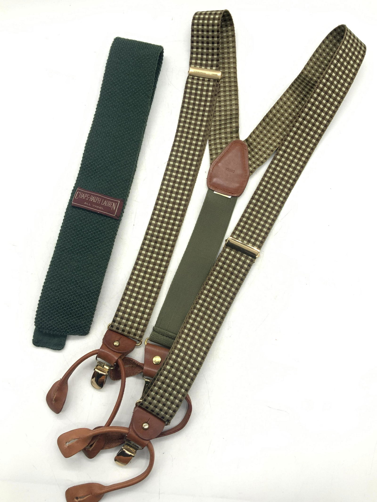 Chaps Ralph Lauren Wool Tie & Suspenders (1 of 8)