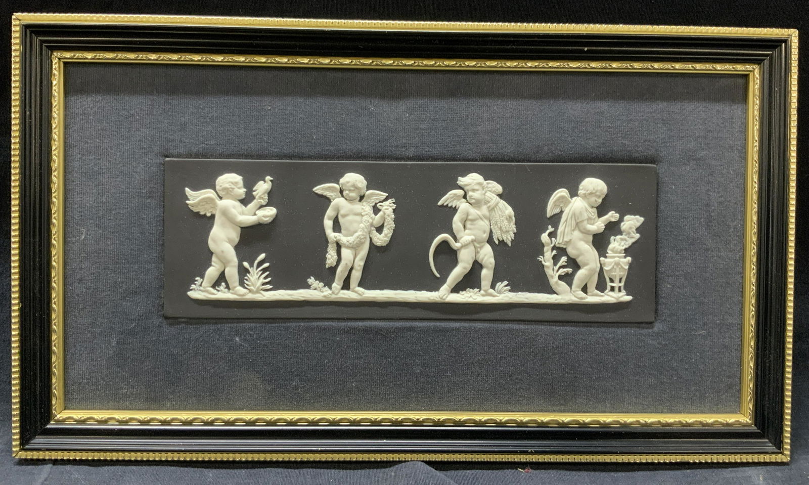 Framed The Seasons Wedgwood Plaque, England (1 of 7)