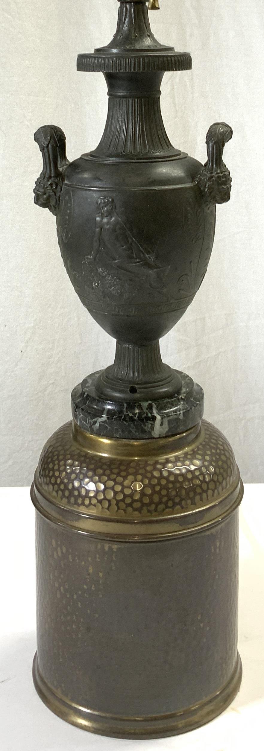 Vintage Victorian Style Metal Lamp W Shade (1 of 10)