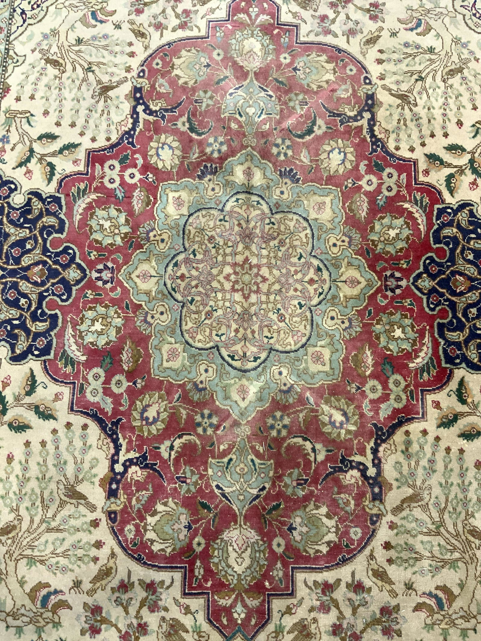 Signed Vintage Handmade Persian Wool Room Size Rug (1 of 10)
