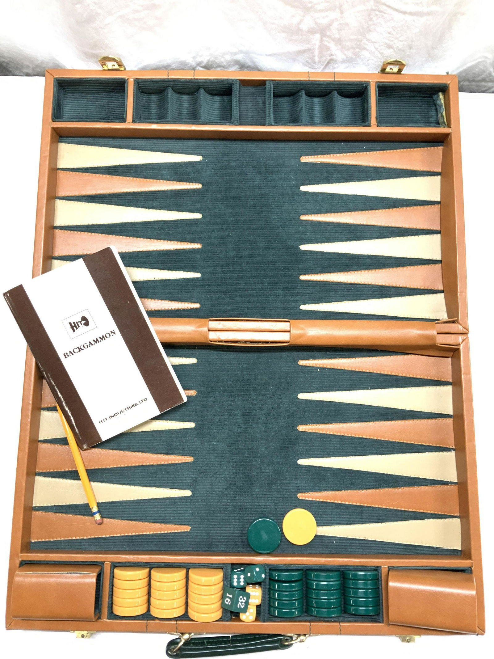 Collectible HIT Leather Briefcase Backgammon (1 of 9)