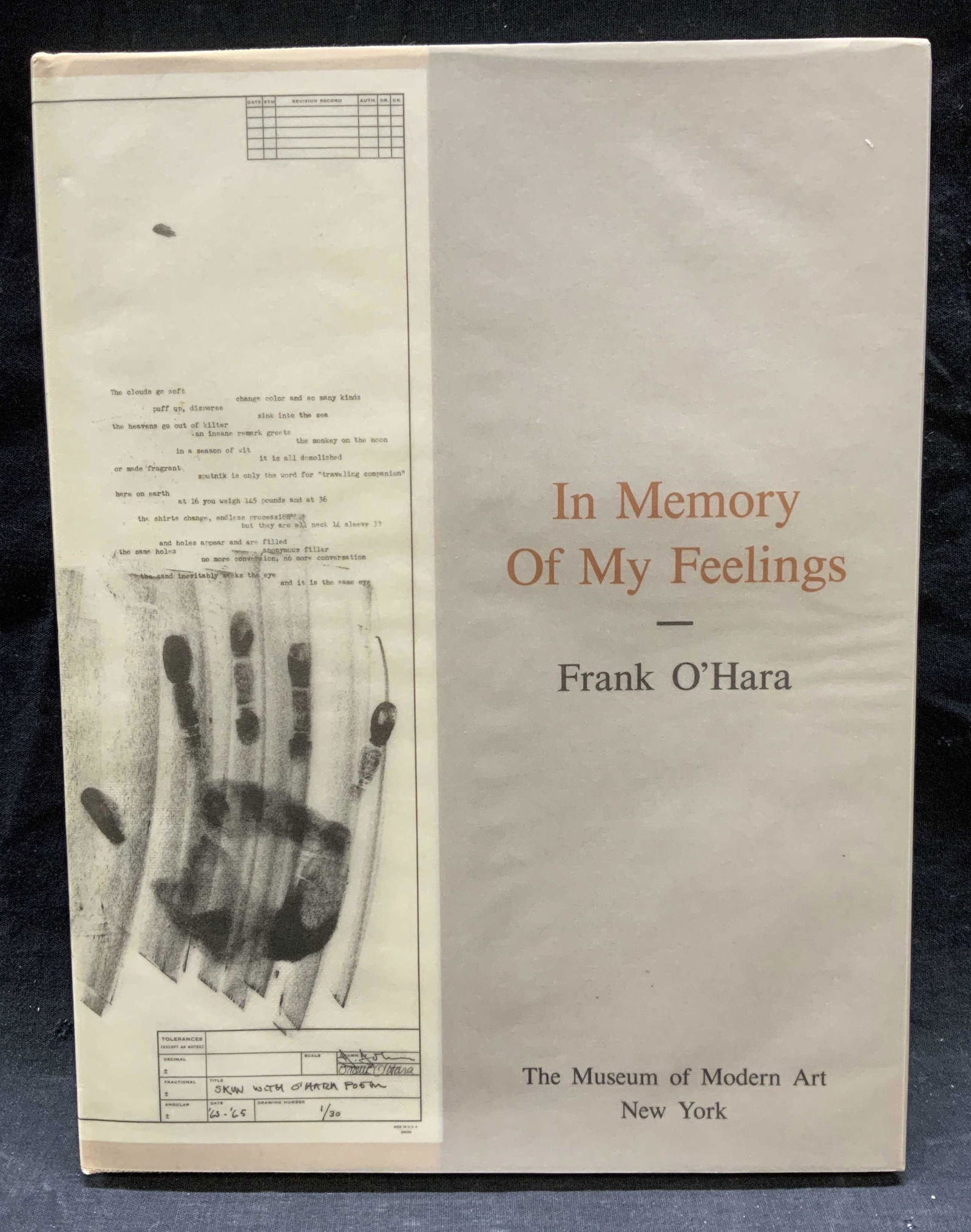 In Memory of My Feelings Frank OHara (1 of 9)