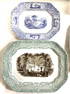 Lot 3 J.W.E Co PW & Co Porcelain Serving Platters