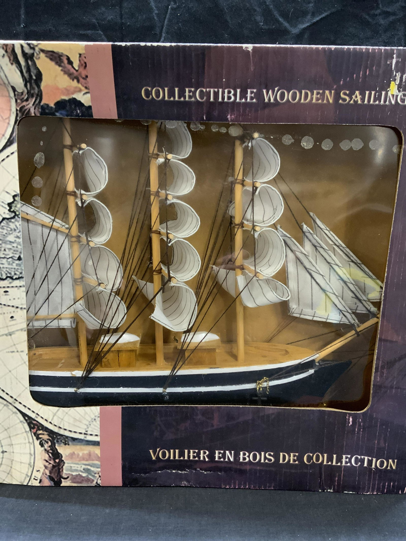 Collectible Wooden Sailing Ship Display NIB (1 of 7)
