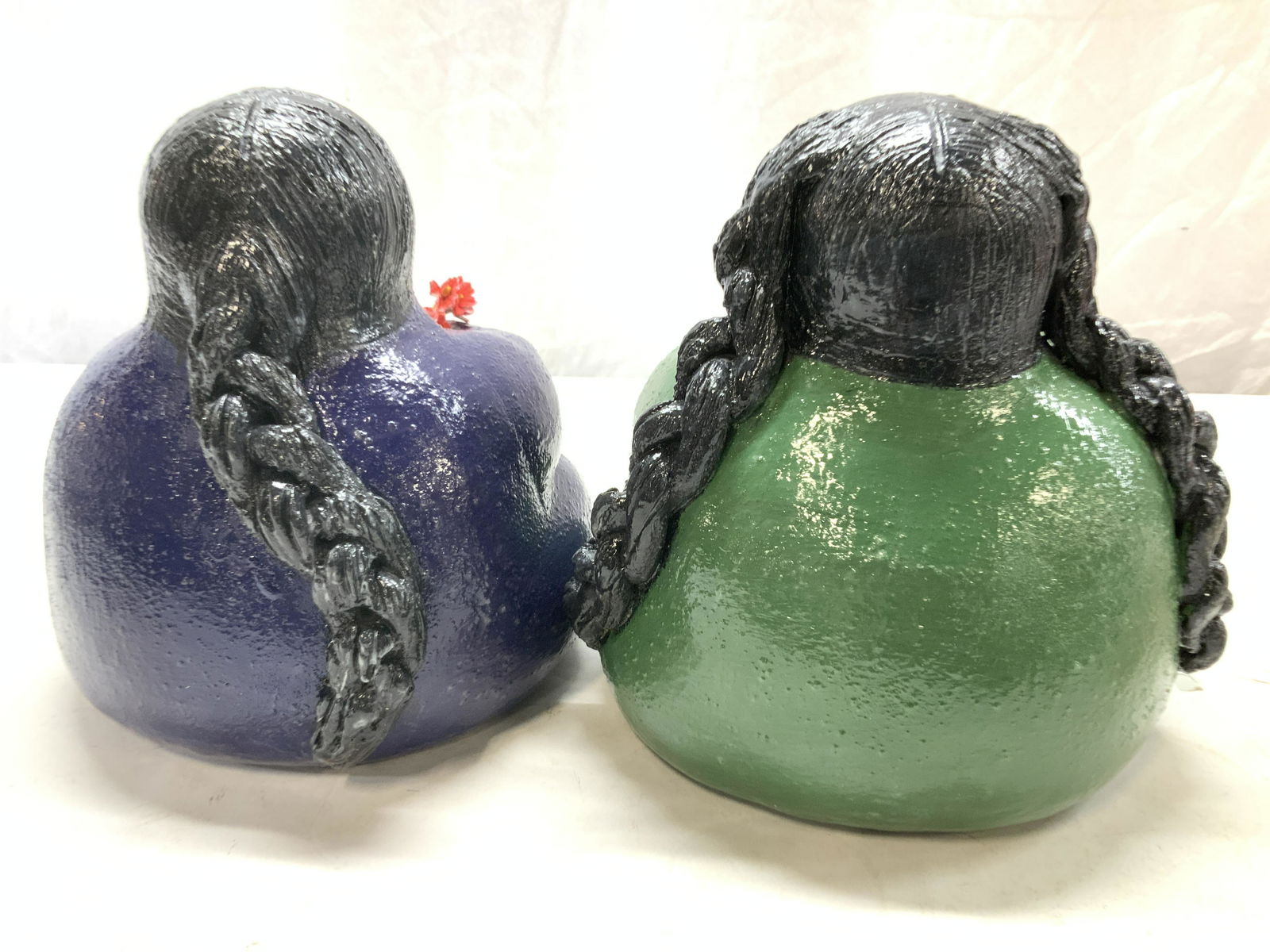 Pair  Peruvian Indigenous Women Ceramic Figurals (1 of 5)