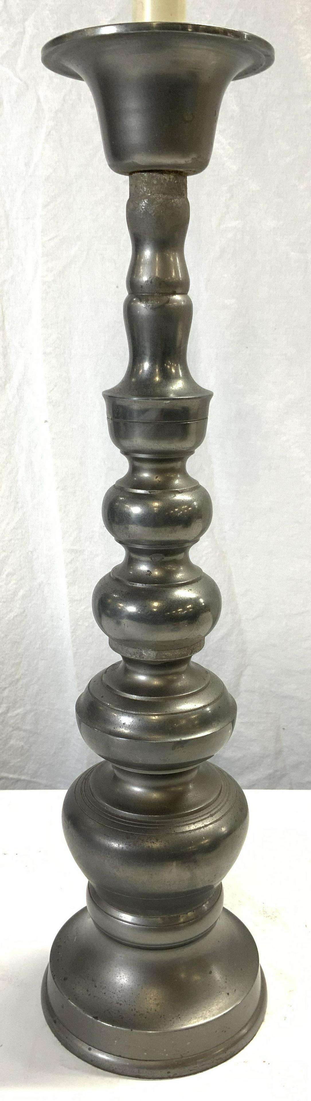 Vintage Pewter Table Lamp (1 of 5)