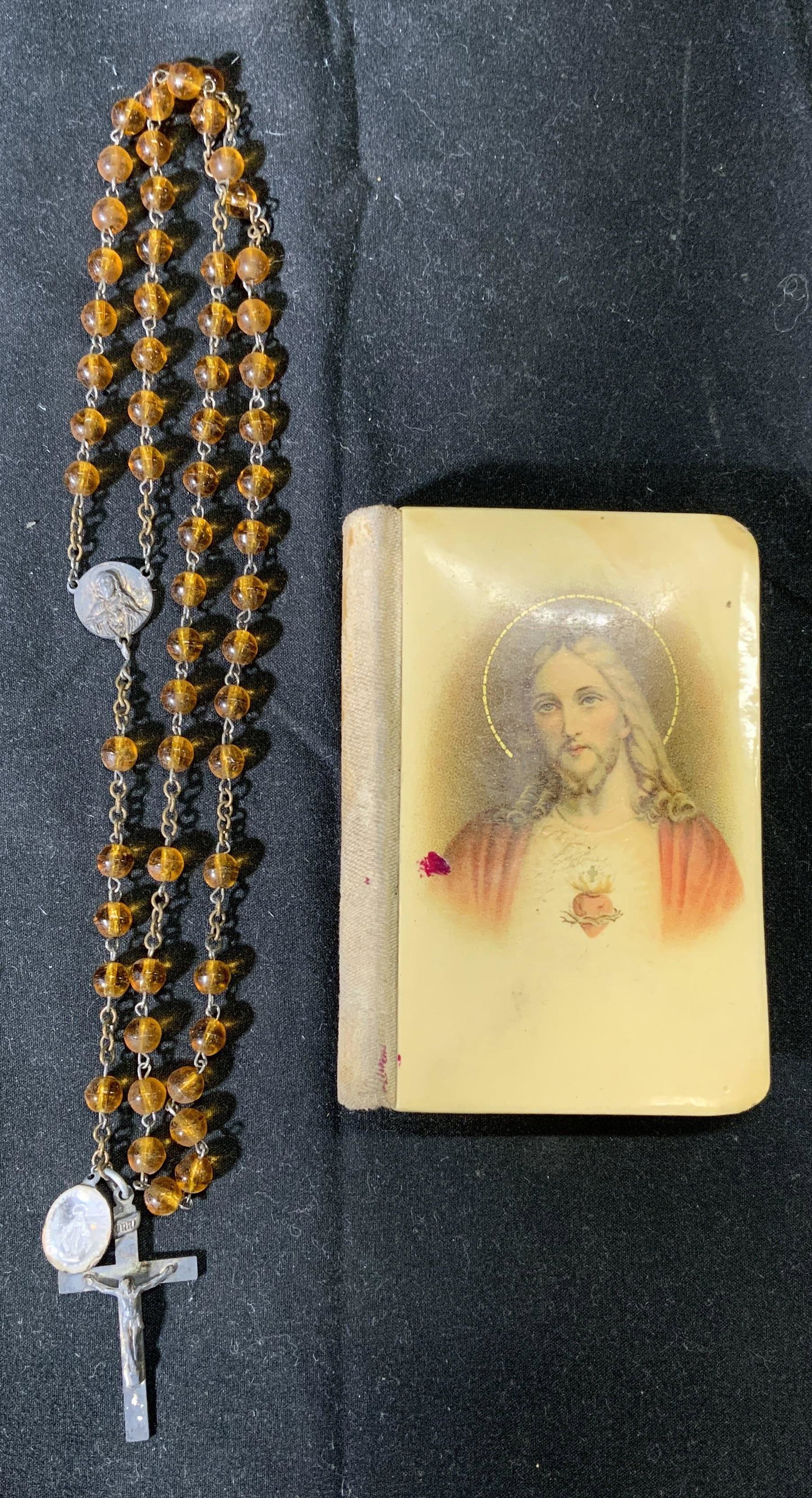 Lot 2 Vintage Rosary Beads & Prayer Book (1 of 8)