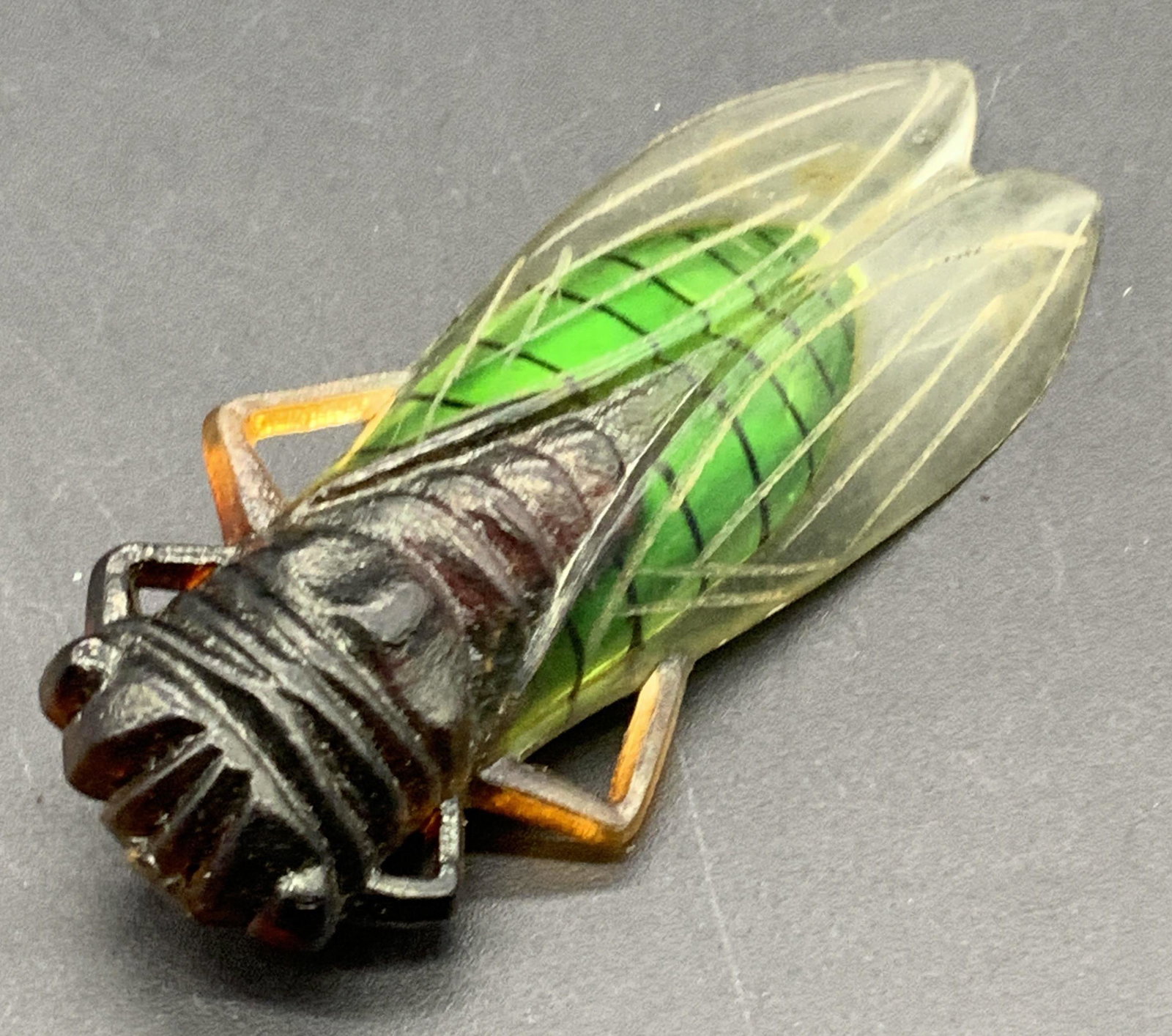 Vintage Cicada Insect Brooch, Jewelry (1 of 11)